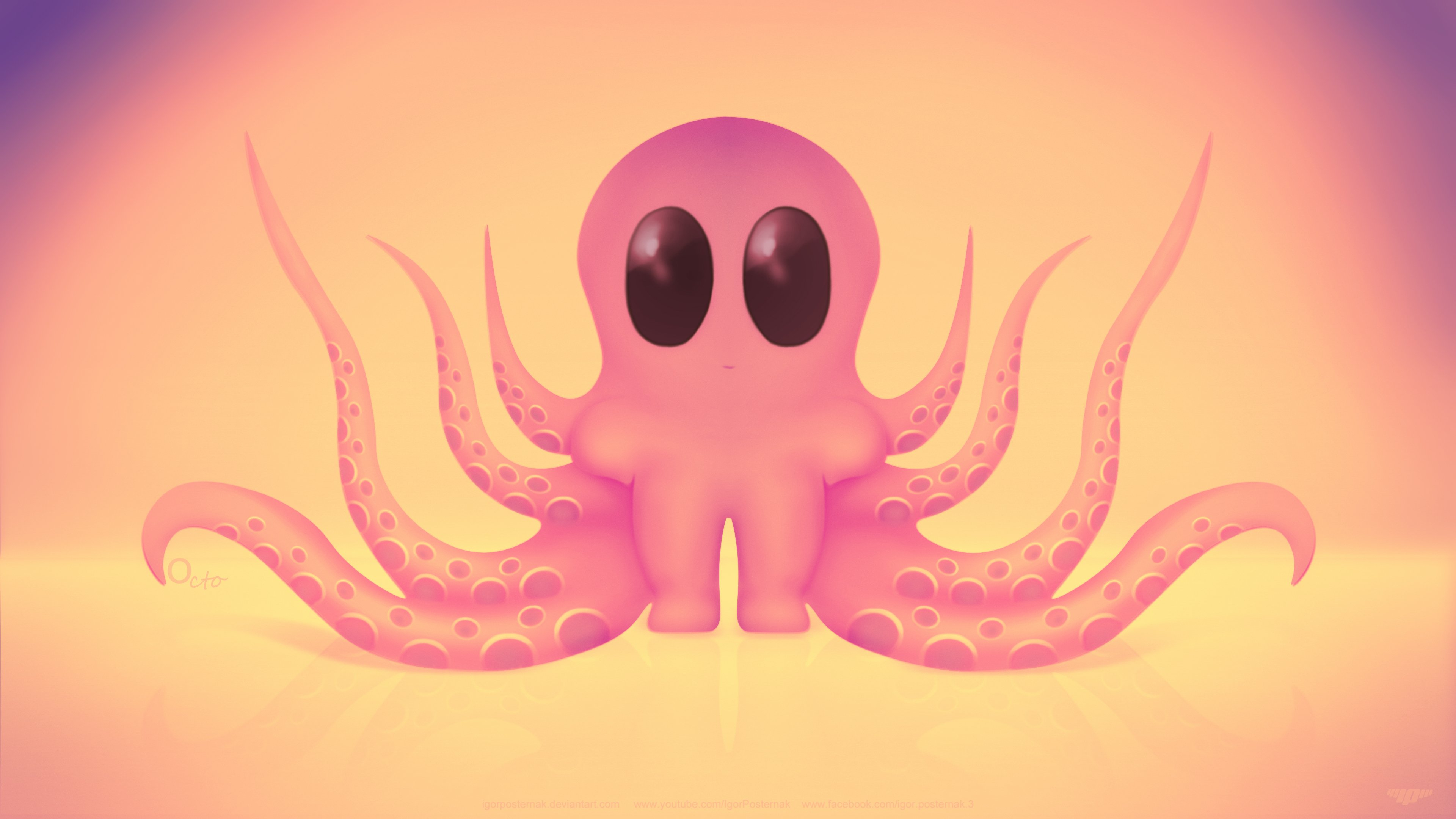 3840x2160 Octo octopus funny love art cute toy mac pc desctop free wallpaper wallpaper | | 649425