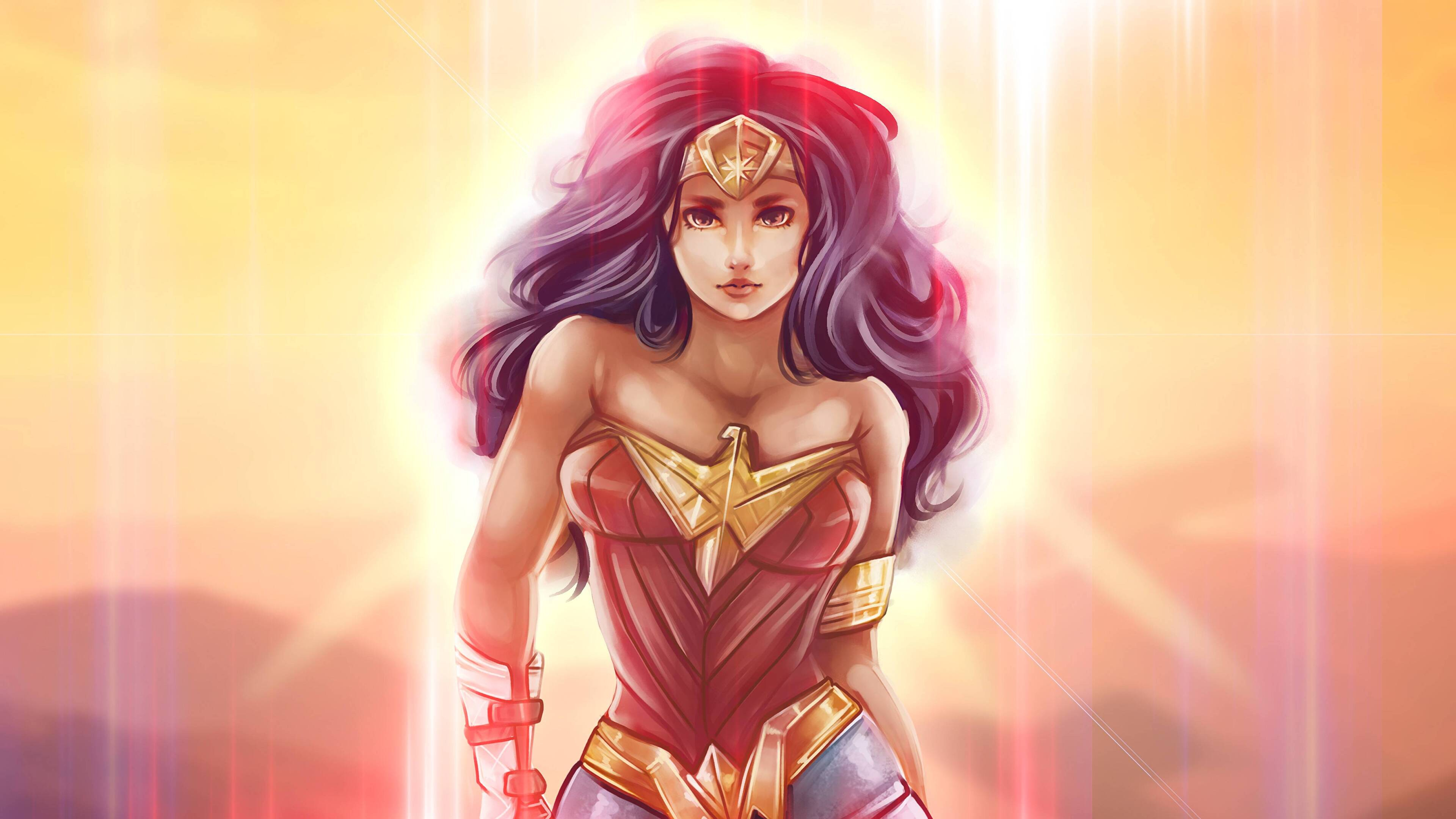 3840x2160 Wonder Woman Cartoon Wallpapers