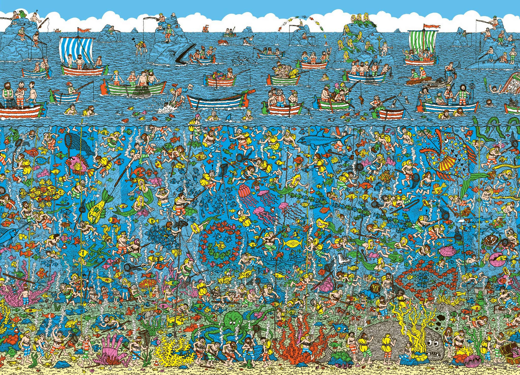 2045x1473 Jigsaw Puzzle 300 Pieces Where's Waldo Deep Sea Divers, Puzzles for Adults 300 Pieces, Jigsaw Puzzles for Child, Adults Home Decor: Buy Online at Best Price in UAE