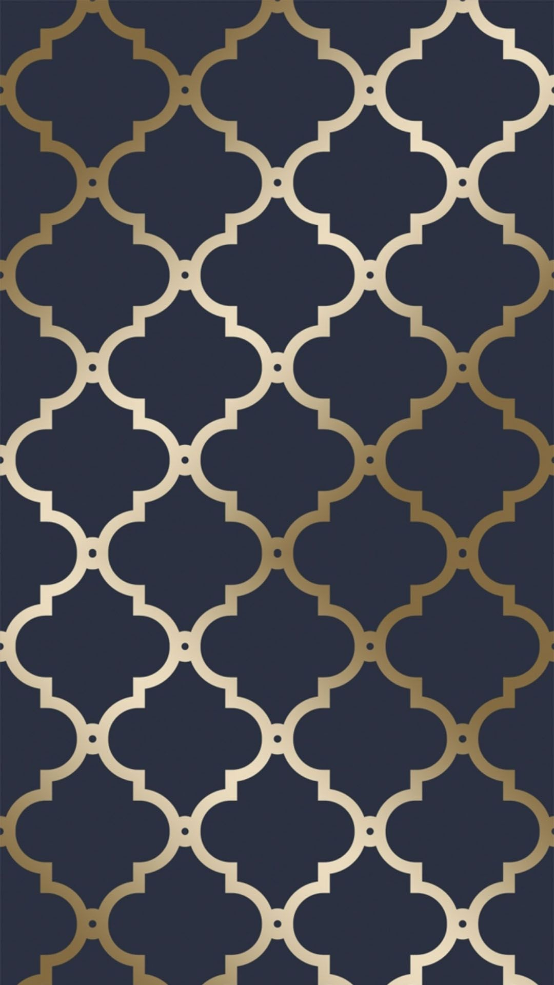 1080x1920 Morocco Trellis wallpaper in navy \u0026 gold | Trellis wallpaper, Art deco wallpaper, Blue and gold wallpaper