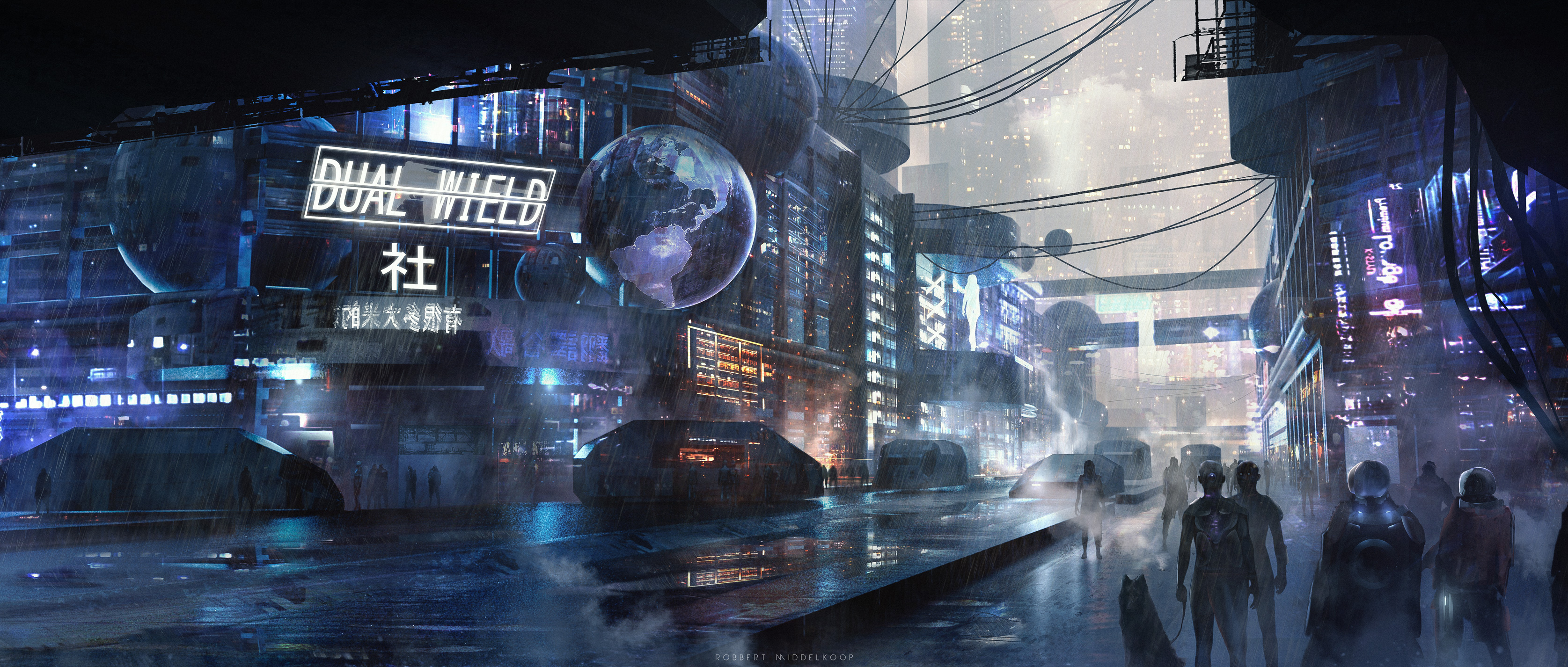 3350x1426 Scifi City Futuristic, HD Artist, 4k Wallpapers, Images, Backgrounds, Photos and Pictures