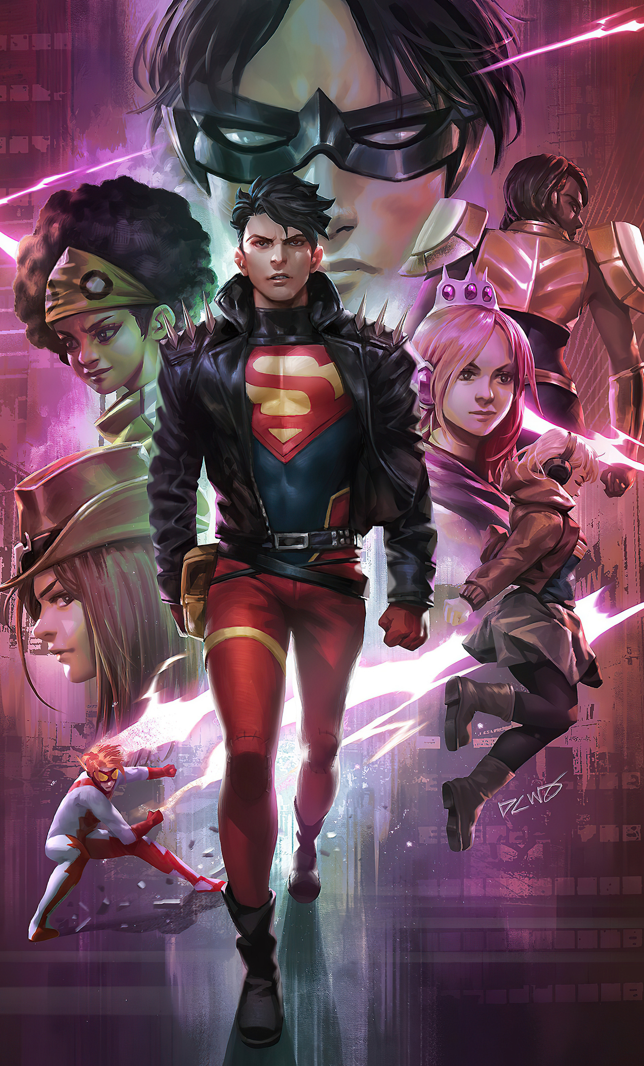 1280x2120 Dccomics Youngjustice Superboy Robin Impulse Jeenyhex Teenlantern Naomi Wondergirl Amythest iPhone 6+ HD 4k Wallpapers, Images, Backgrounds, Photos and Pictures