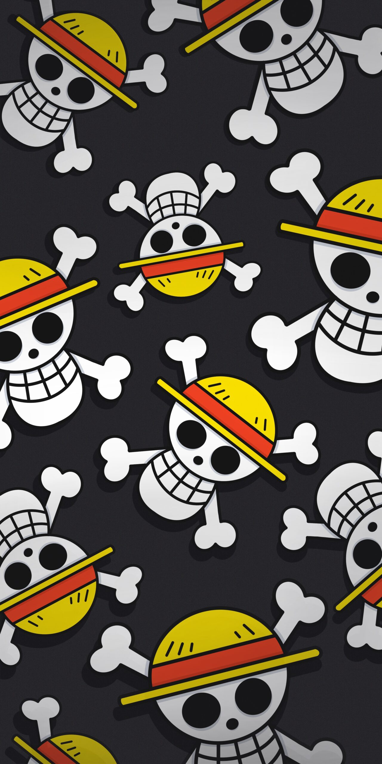 1280x2560 &eth;&#159;&#143;&acute;\u200d&acirc;&#152;&nbsp;&iuml;&cedil;&#143; One Piece Straw Hat Pirates Logo Dark Wallpapers