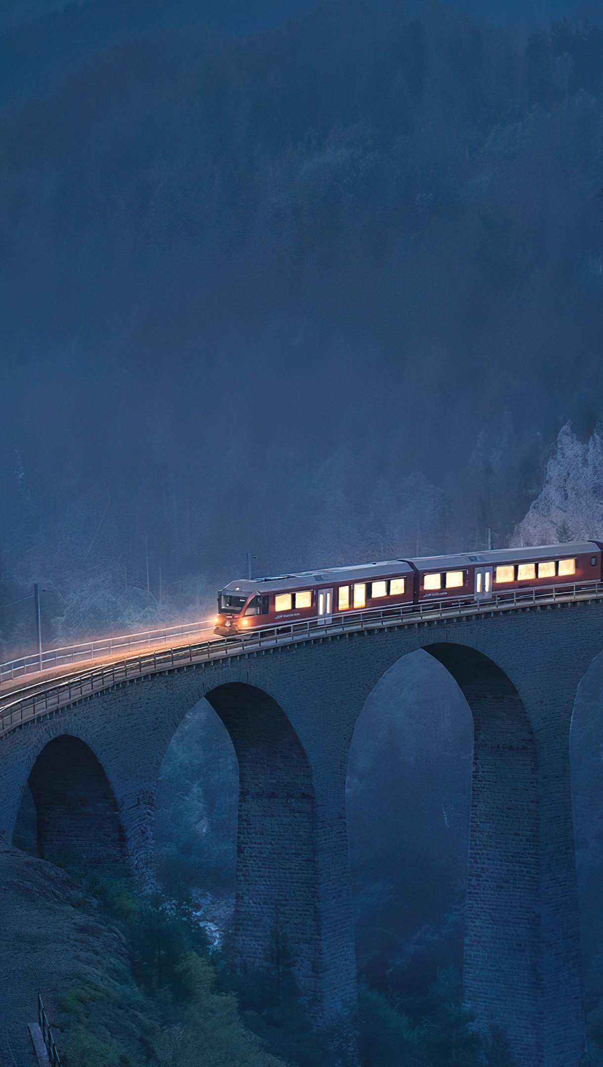 1220x2160 Train coming out of tunnel Wallpaper 4k Ultra HD ID:8813