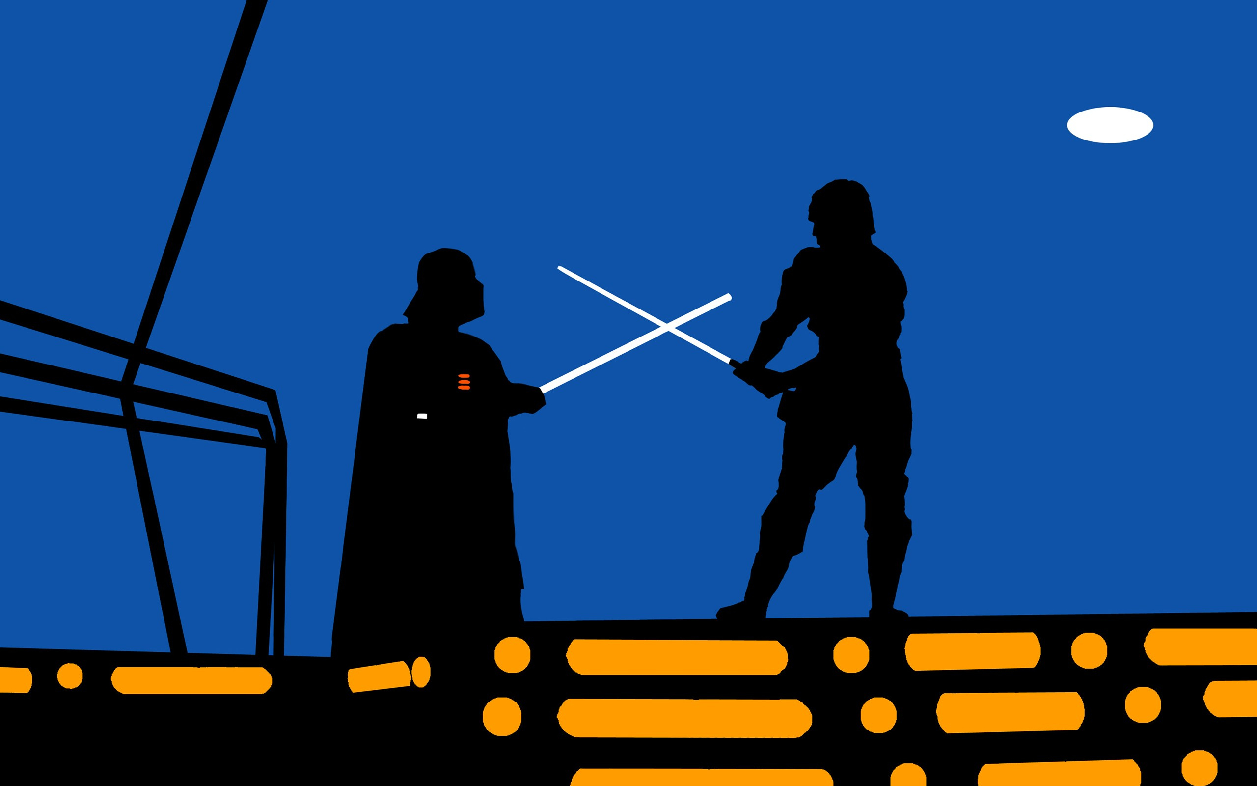 2560x1600 Lightsaber Duel Silhouette Wallpapers