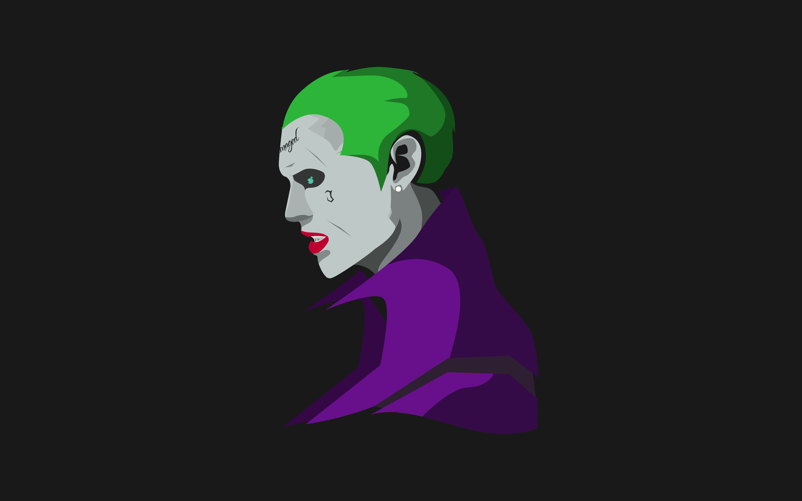 2560x1600 Suicide Squad Joker Minimalism Resolution HD 4k Wallpapers, Images, Backgrounds, Photos and Pictures