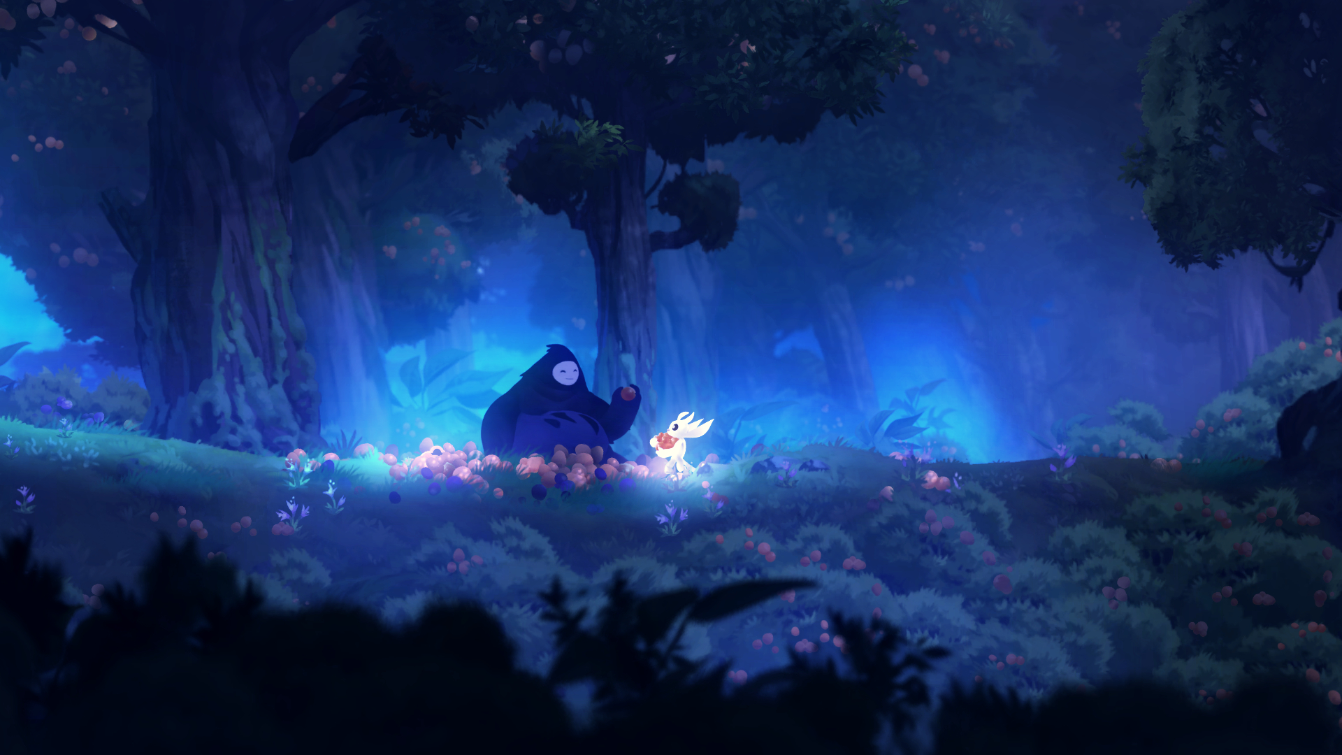 1920x1080 Ori and the Blind Forest, video games, apples, blue | Wallpaper