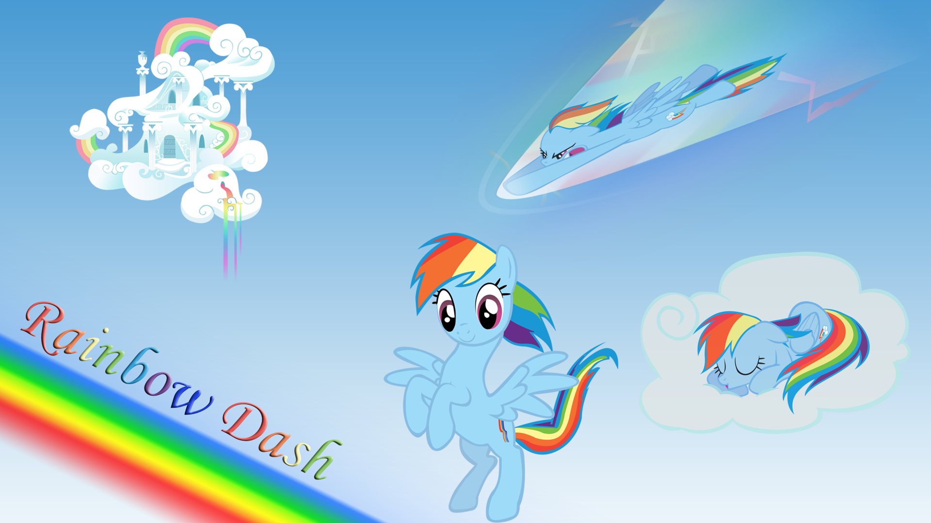 1920x1080 My Little Pony FIM Background | MLP:FiM Rainbow Dash wallpaper by Apoljak | My little Poney | Pinterest | Rainbow dash, MLP and Pony