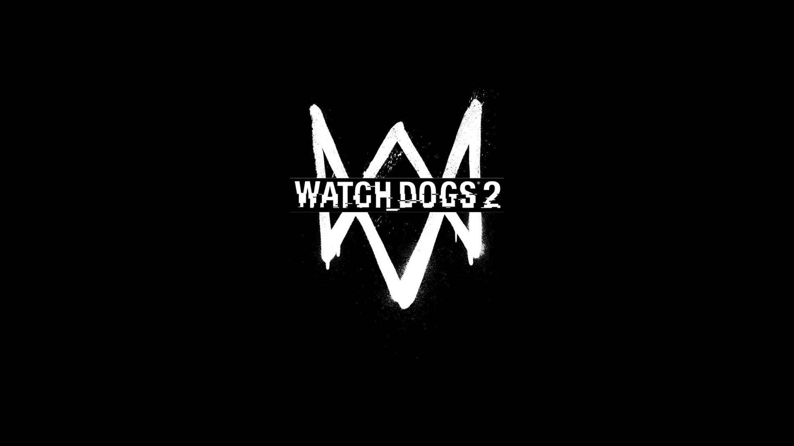 2560x1440 Download Watch Dogs 2 Gaming Logo Wallpaper