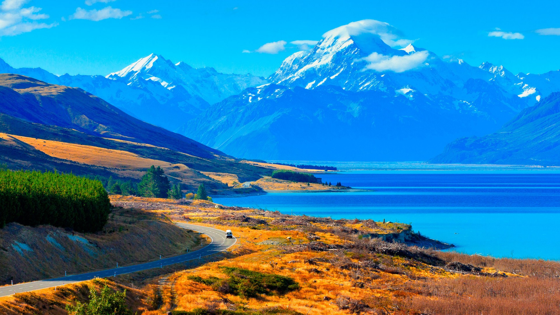 1920x1080 Lake Pukaki New Zealand Desktop Wallpaper Hd KDE Store