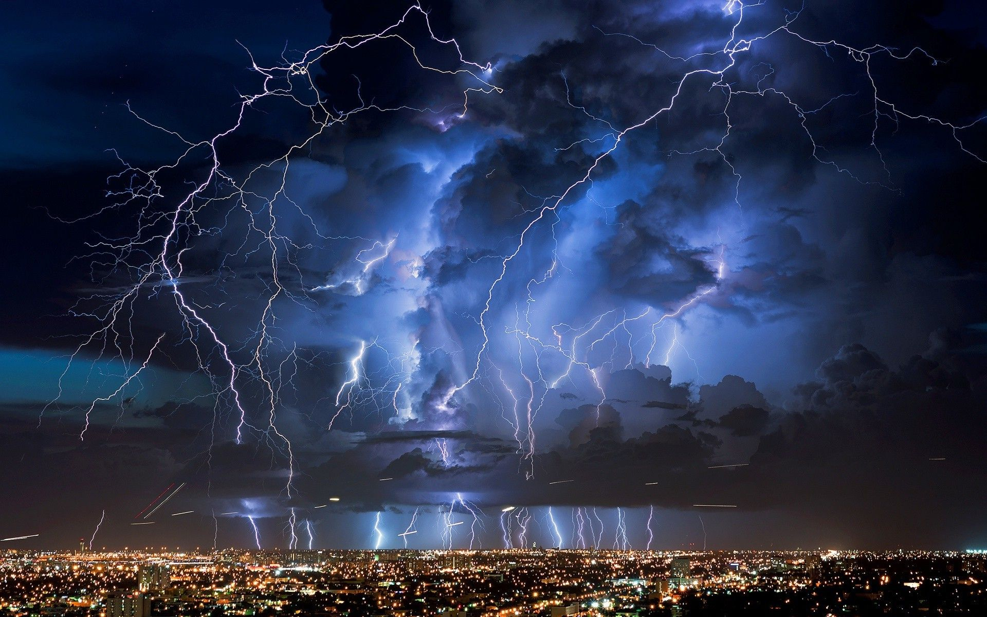1920x1200 lightning, Nature, Electricity, Clouds, City, Photography, Cityscape, Night, Sky, Lights, Storm Wallpapers HD / Deskt&acirc;&#128;&brvbar; | City background, Cityscape, Storm wallpaper