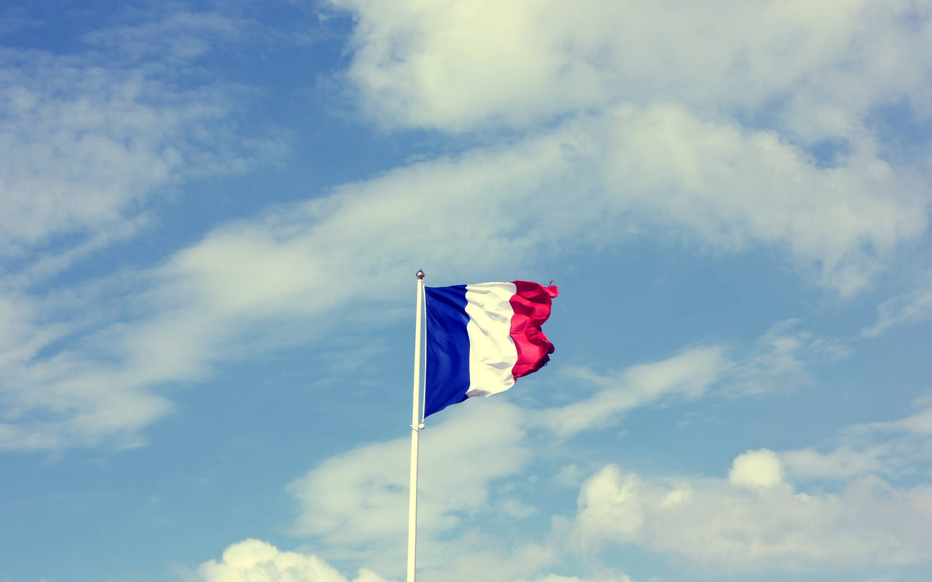 1920x1200 Download France Flag And Clouds Wallpaper