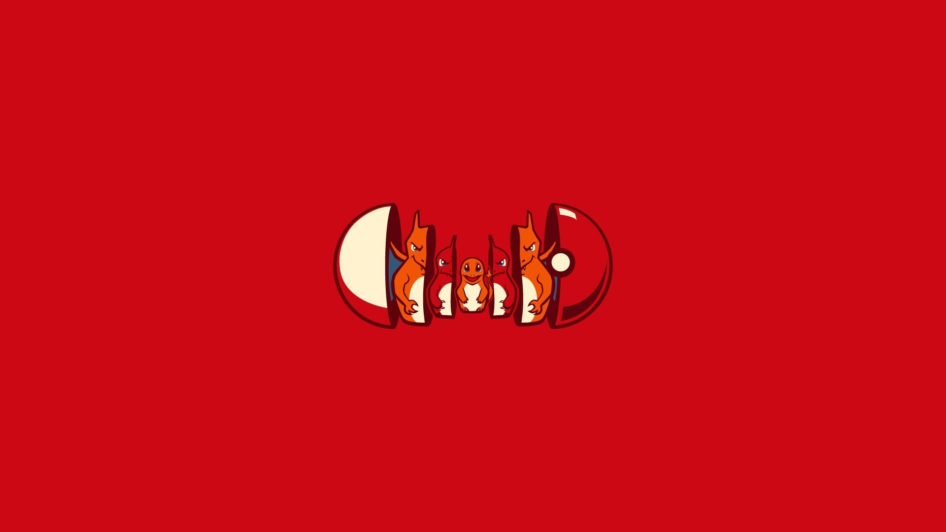 1920x1080 Pokemon Red Video Games Red Background Minimalism Matryoshka Dolls Wallpaper Resolution: ID:46575