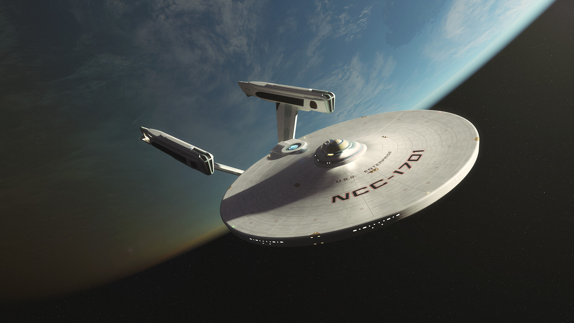 1920x1080 Star Trek Science Fiction Spaceship USS Enterprise NCC 1701 Wallpaper Resolution: ID:1182179