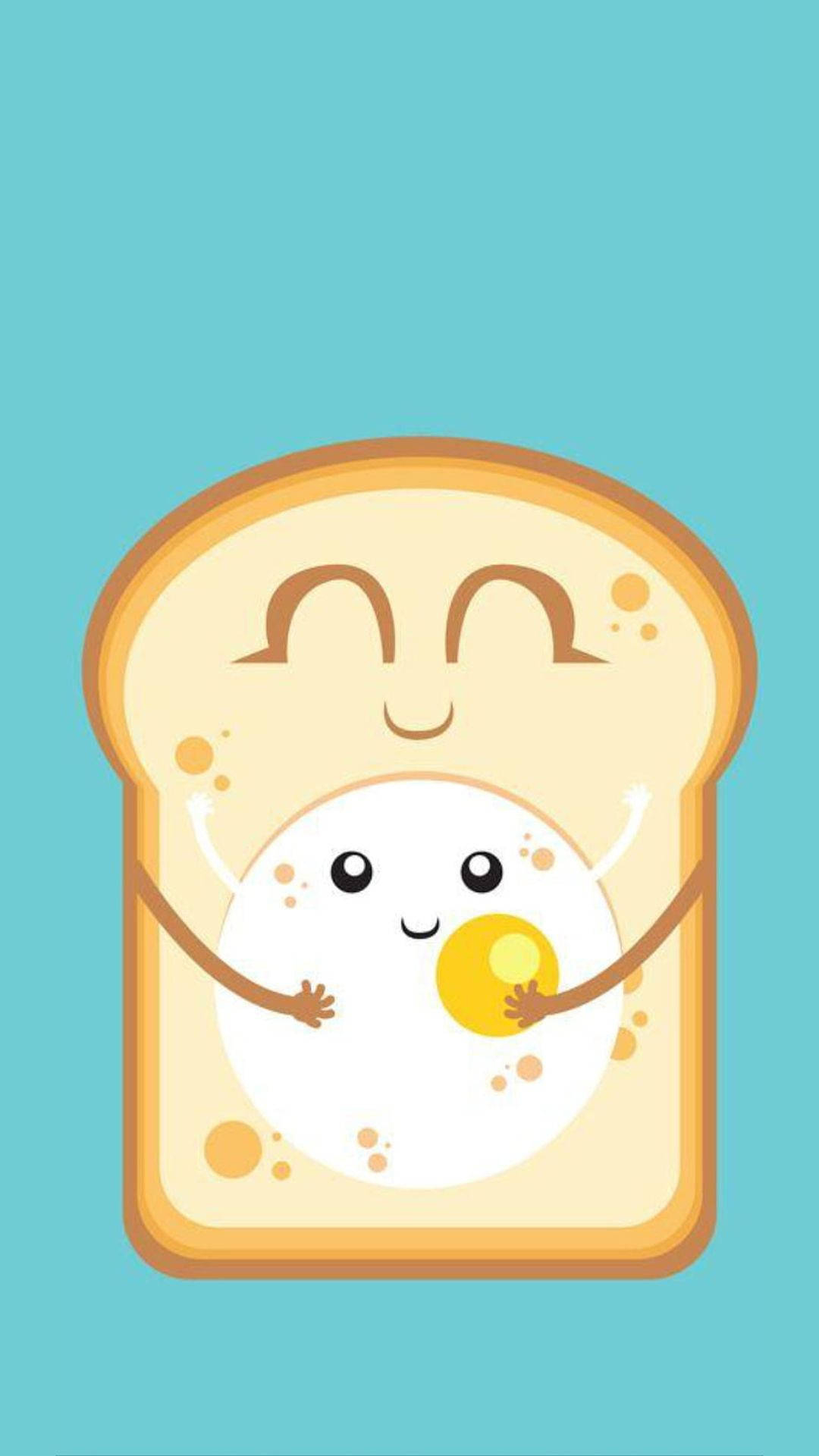1080x1920 Download Bread Hugging Egg Wallpaper