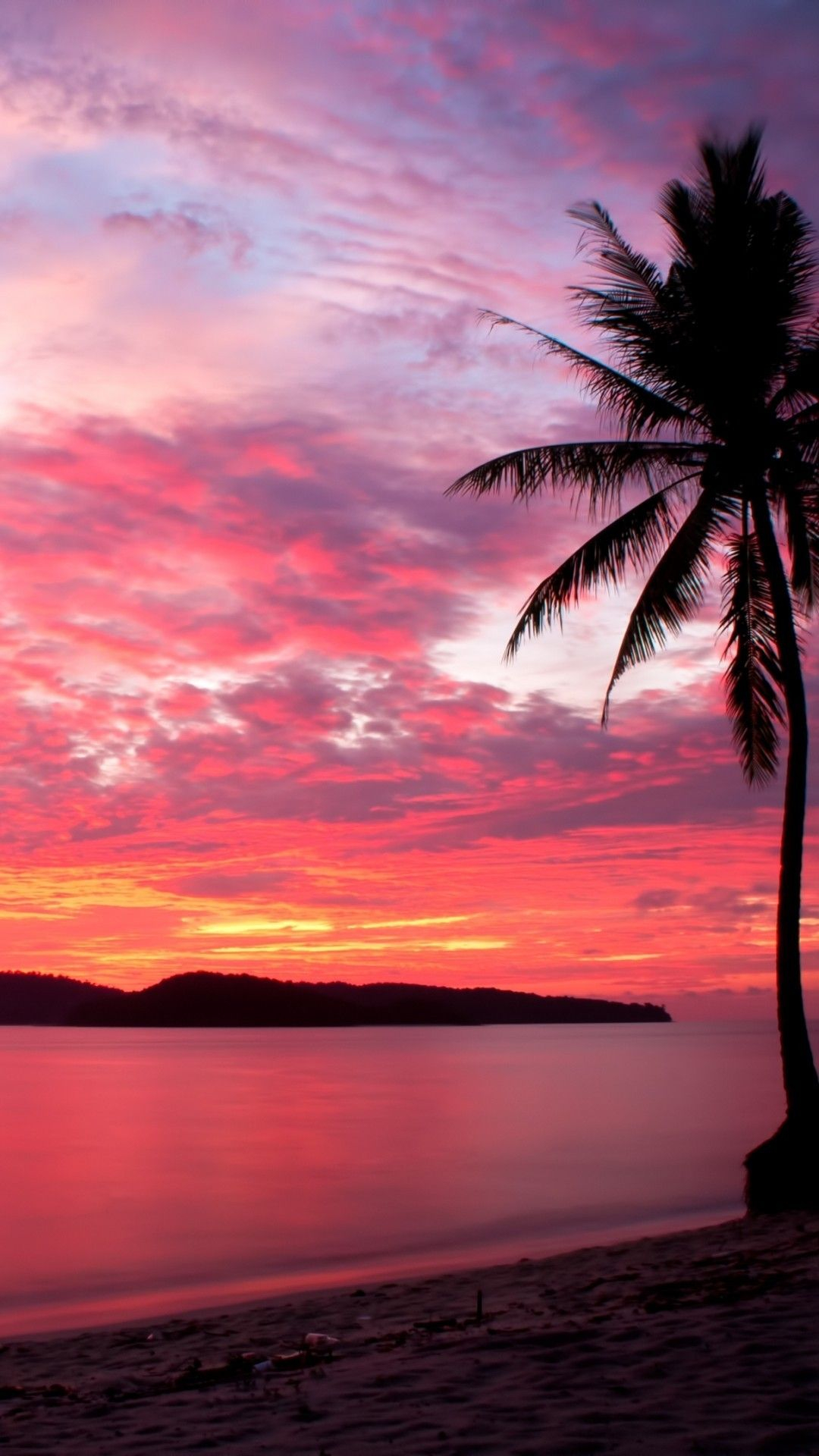 1080x1920 Pink Beach Sunset Wallpapers Top Free Pink Beach Sunset Backgrounds