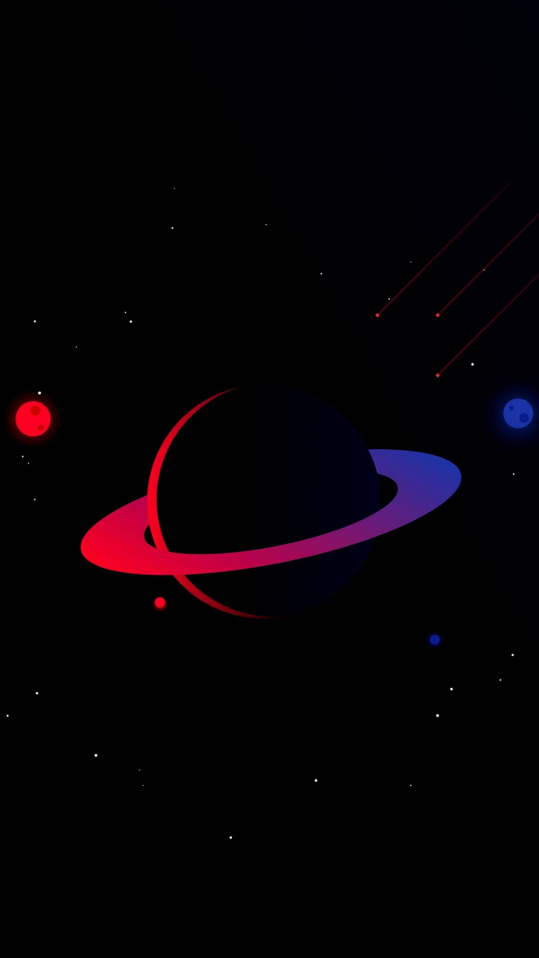 1080x1920 Minimal Saturn Planet Wallpapers