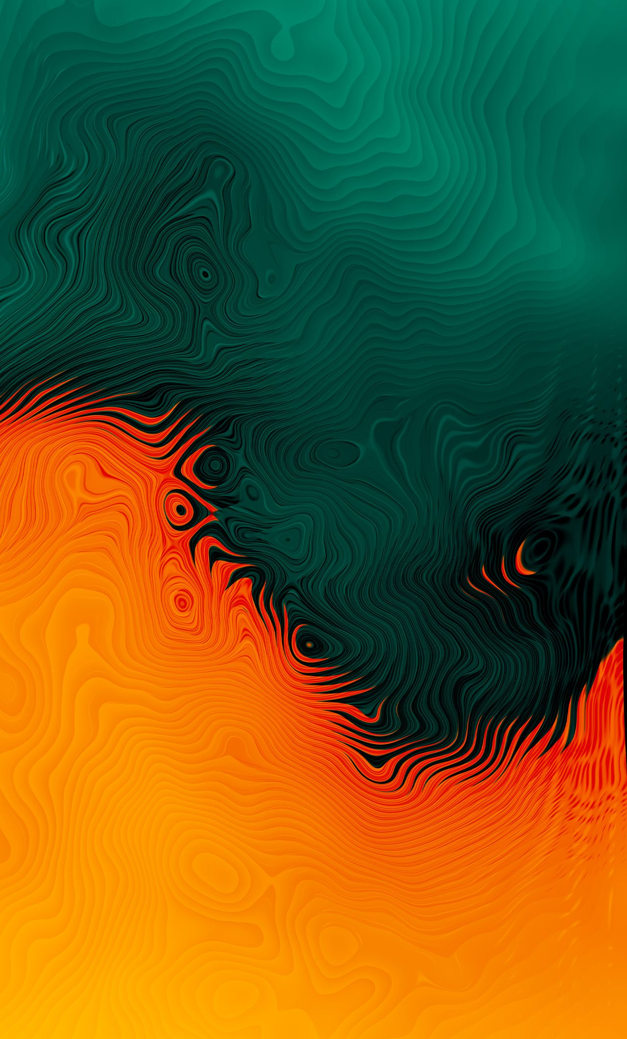 1280x2120 Orange And Green Wallpapers