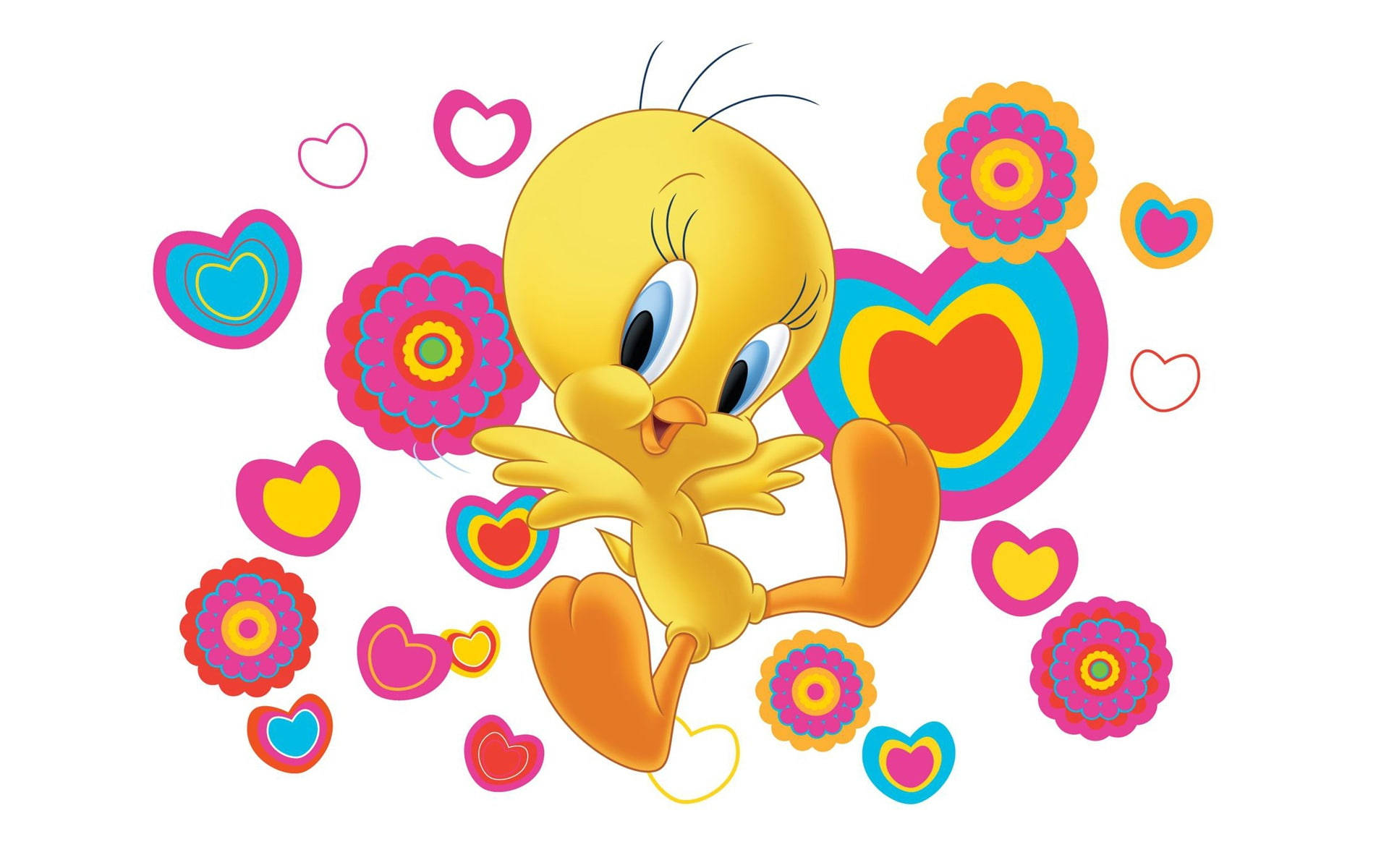 1920x1200 Download Looney Tunes Tweety Hearts Wallpaper