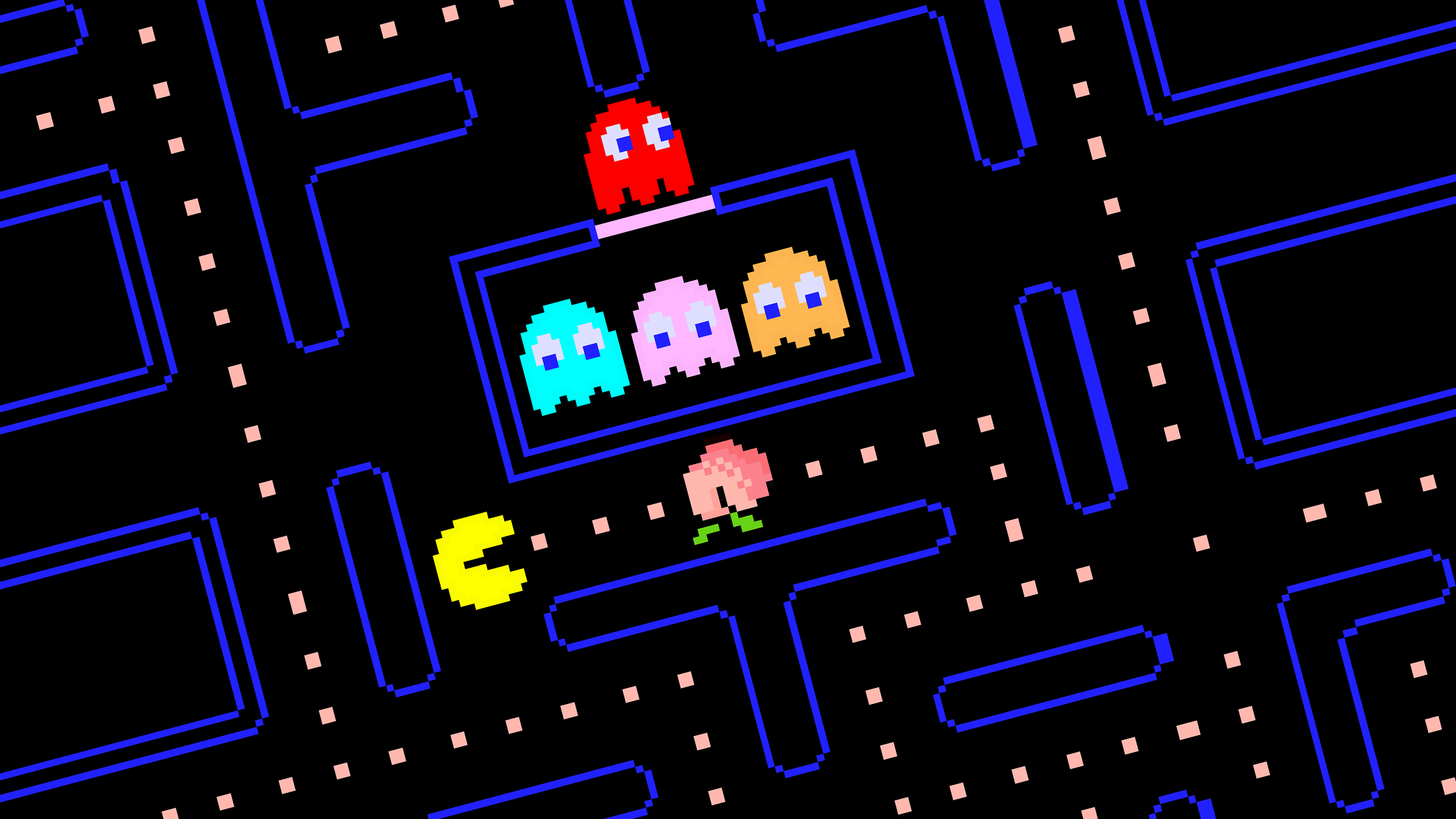 2178x1225 Wallpaper : Pac Man, Peach, retro games UberLost 1890711 HD Wallpapers