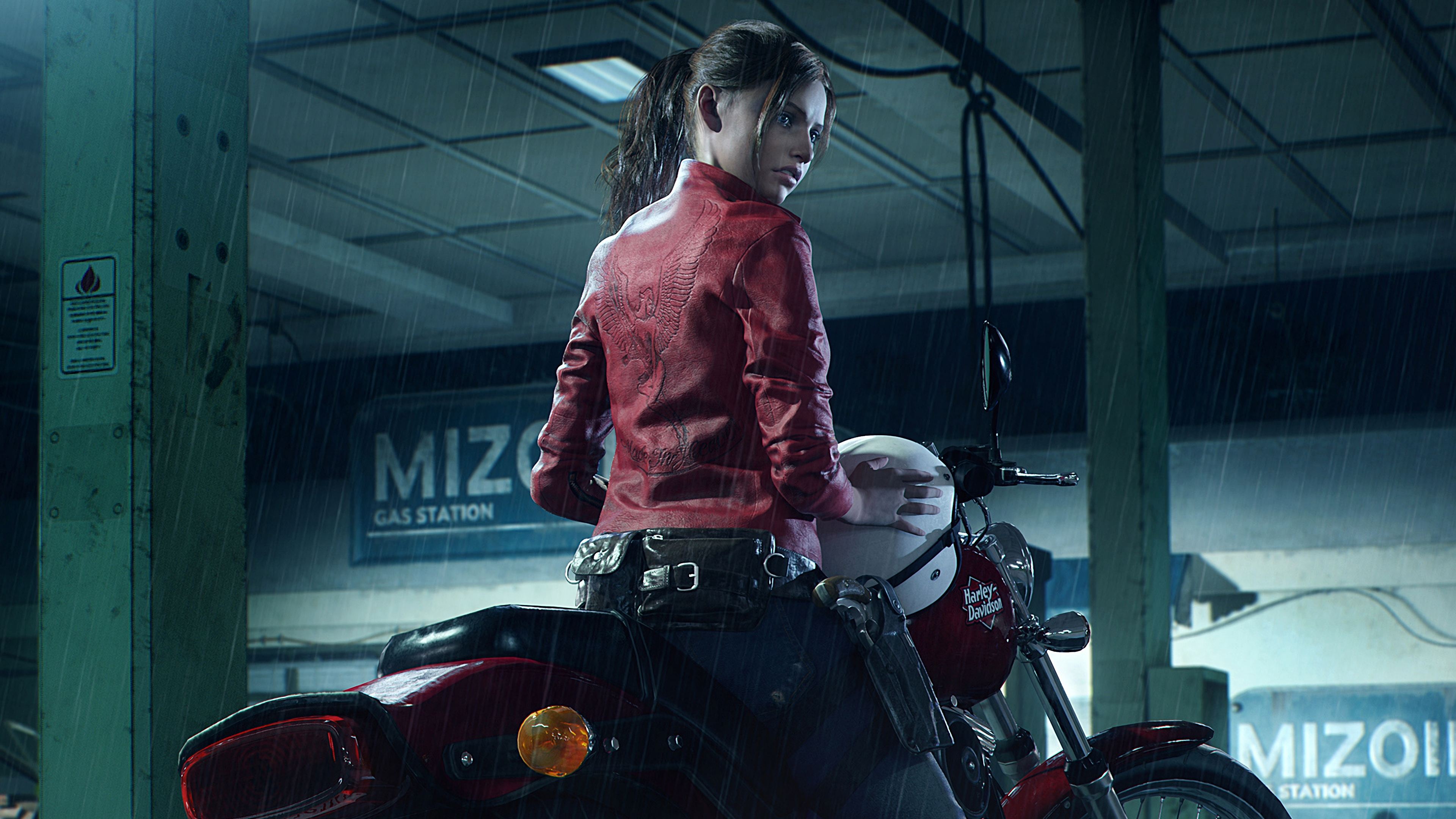 3840x2160 Resident Evil 2 (2019) Claire's Motorcycle