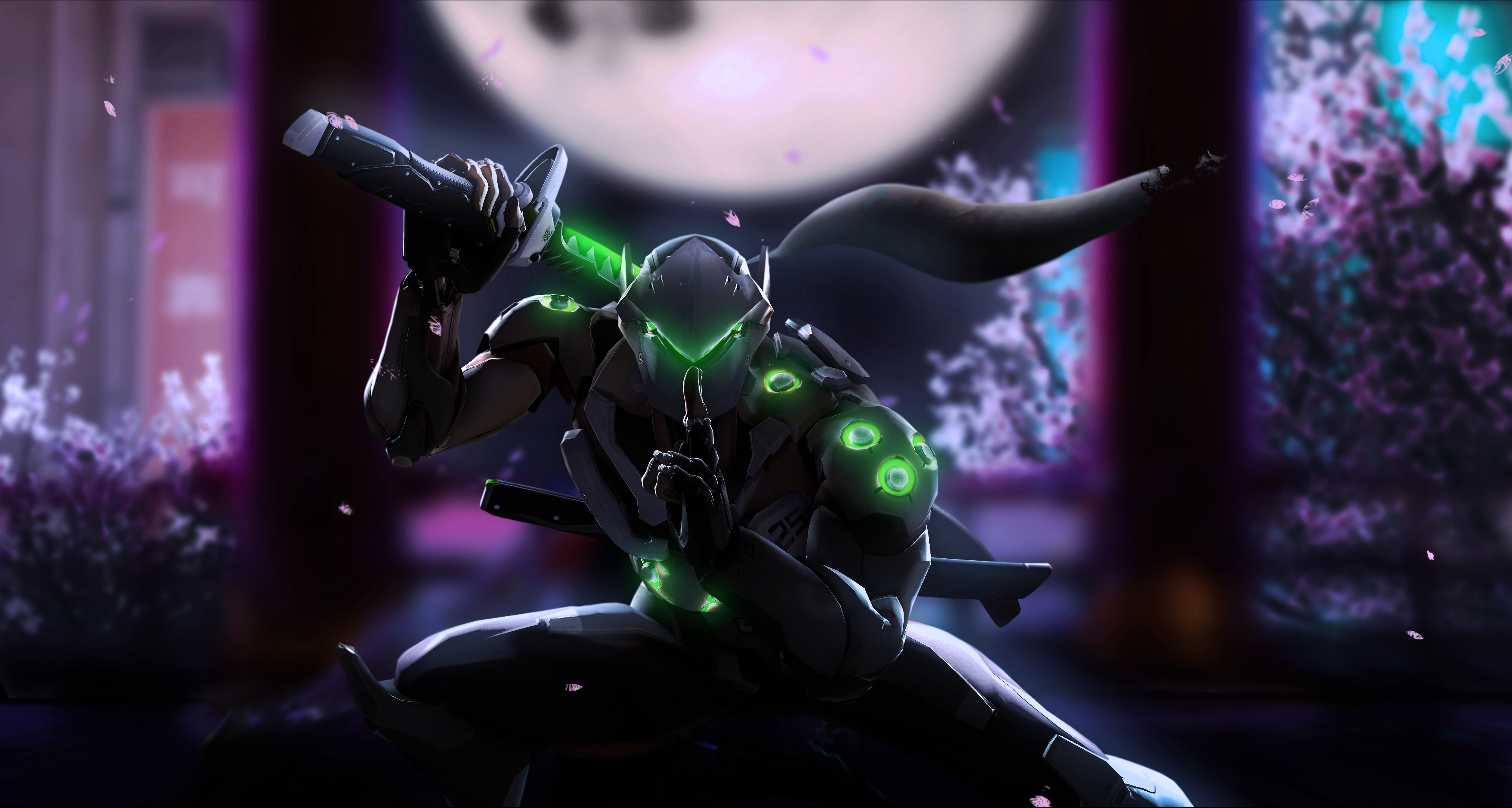 3840x2052 150+ Genji (Overwatch) HD Wallpapers and Backgrounds
