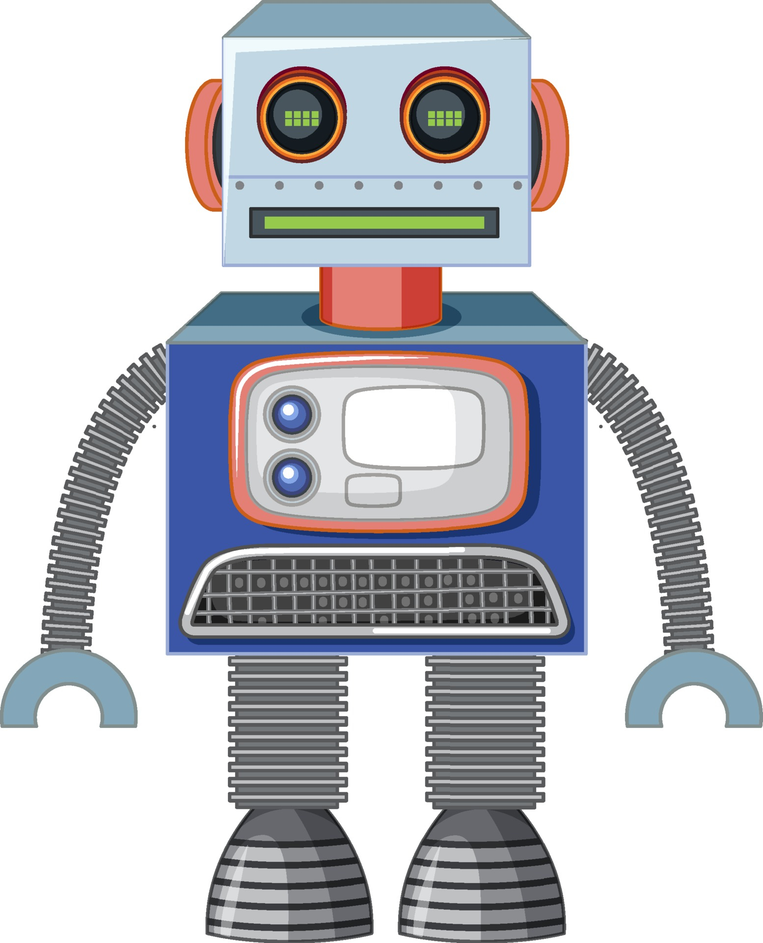 1554x1920 Vintage Robot Vector Art, Icons, and Graphics for Free Download