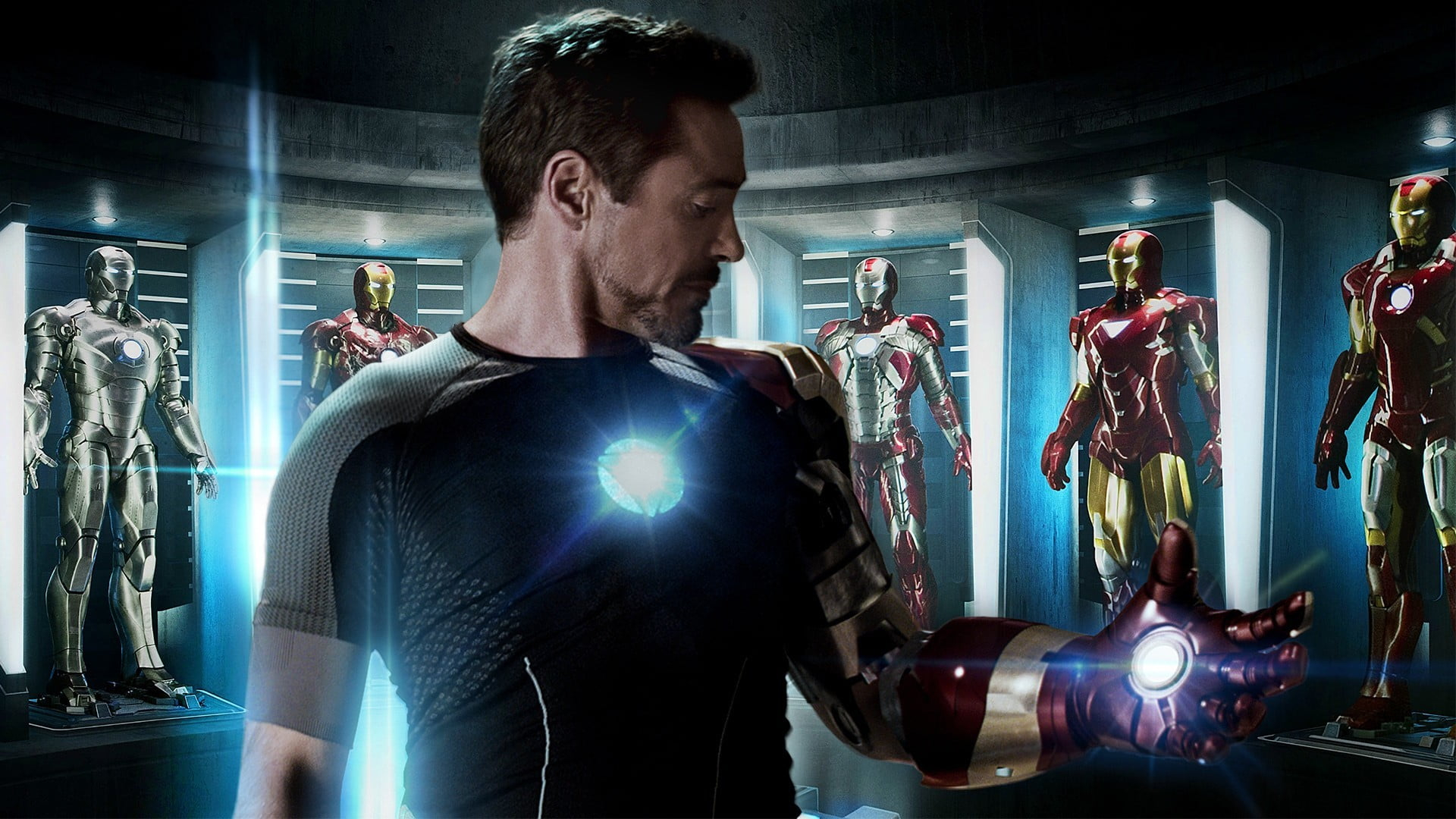 1920x1080 Iron Man movie still, Tony Stark, Iron Man, Iron Man 3, glowing HD wallpaper