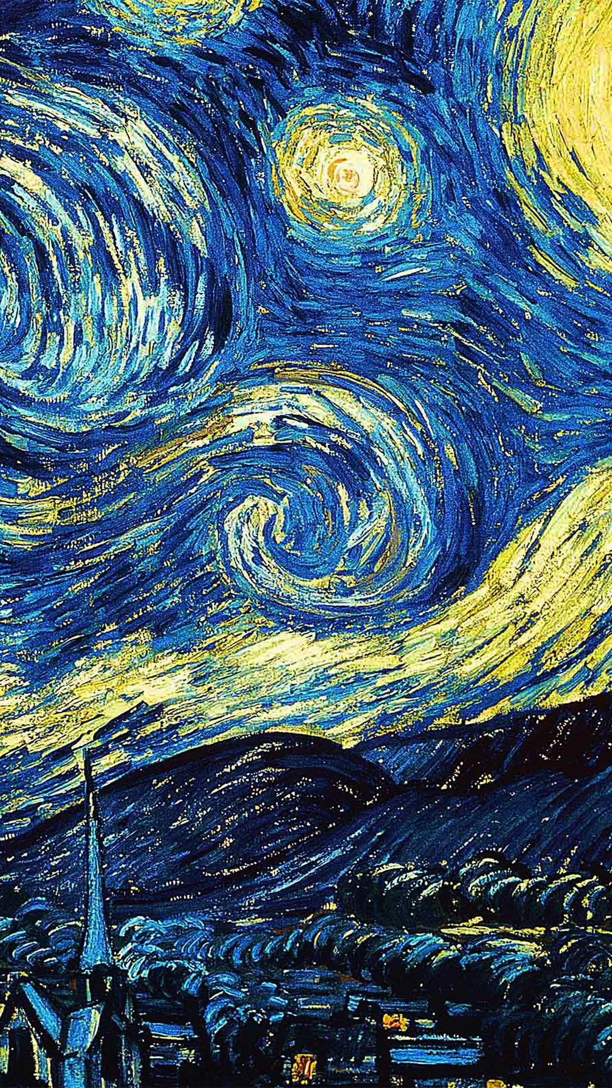 1242x2208 54+ Van Gogh Wallpapers on WallpaperPlay | Starry night van gogh, Van gogh wallpaper, Starry night wallpaper