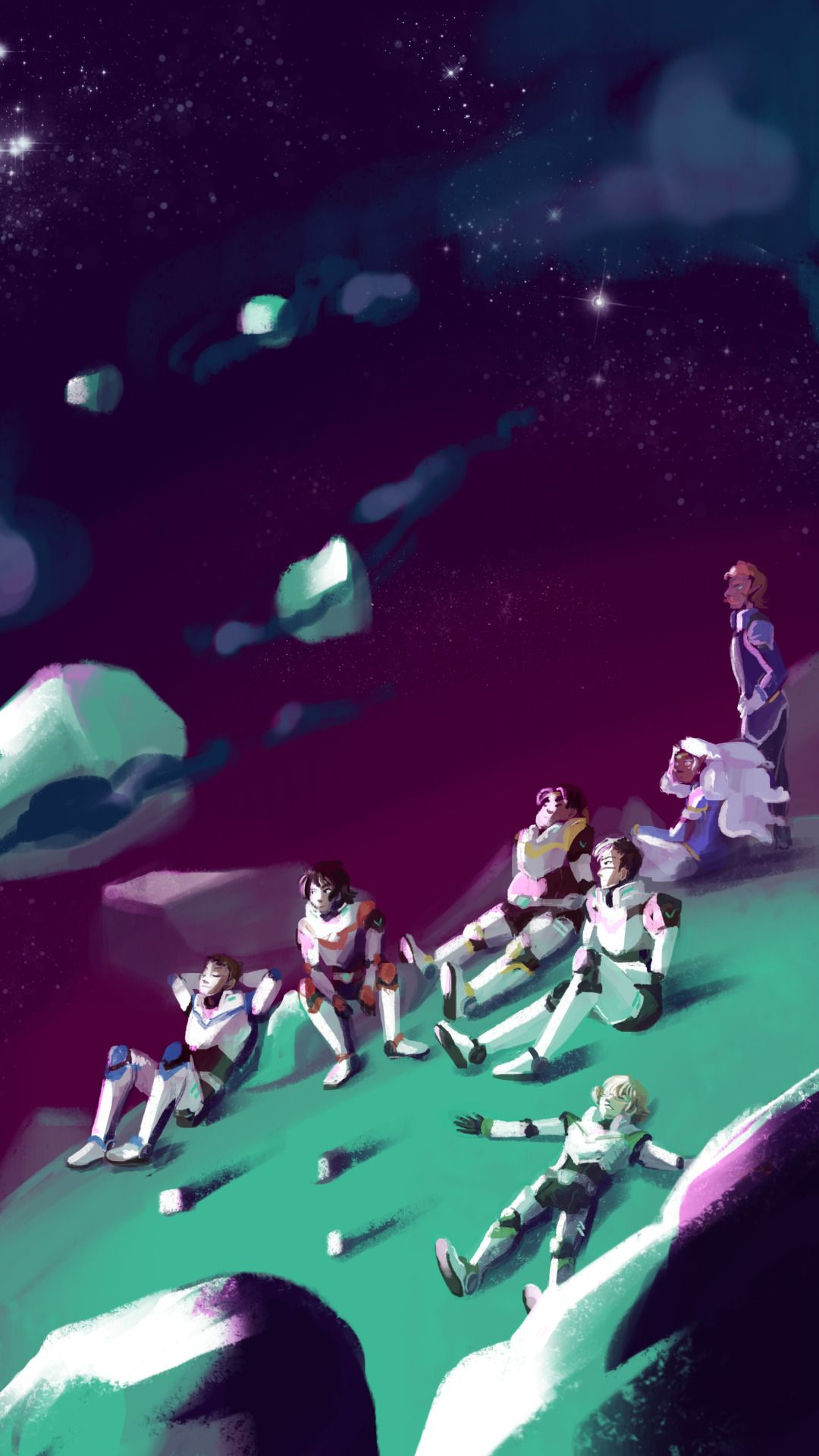 1080x1920 Voltron team relaxing for once in some small planet. (made this as a phone wallpaper ) | Voltron, Voltron fanart, Voltron legendary defender