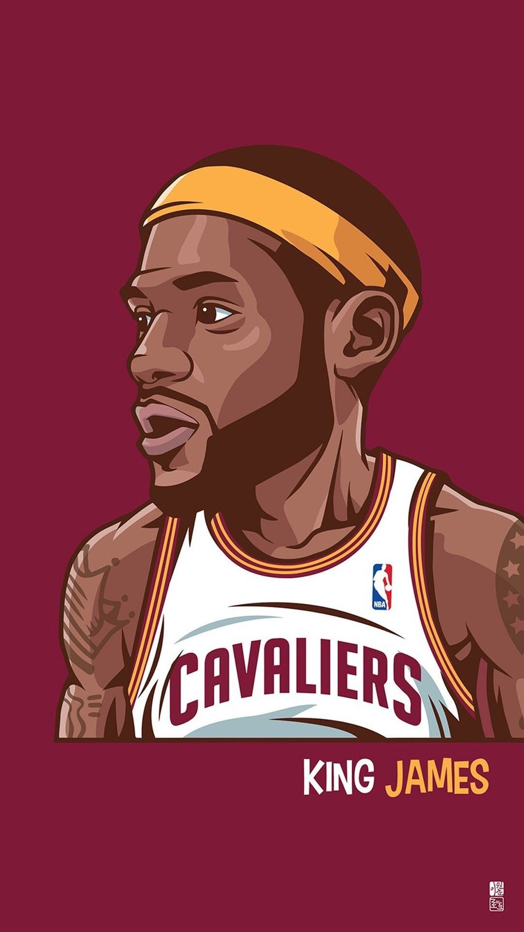 1080x1920 Cartoon NBA Players Wallpapers