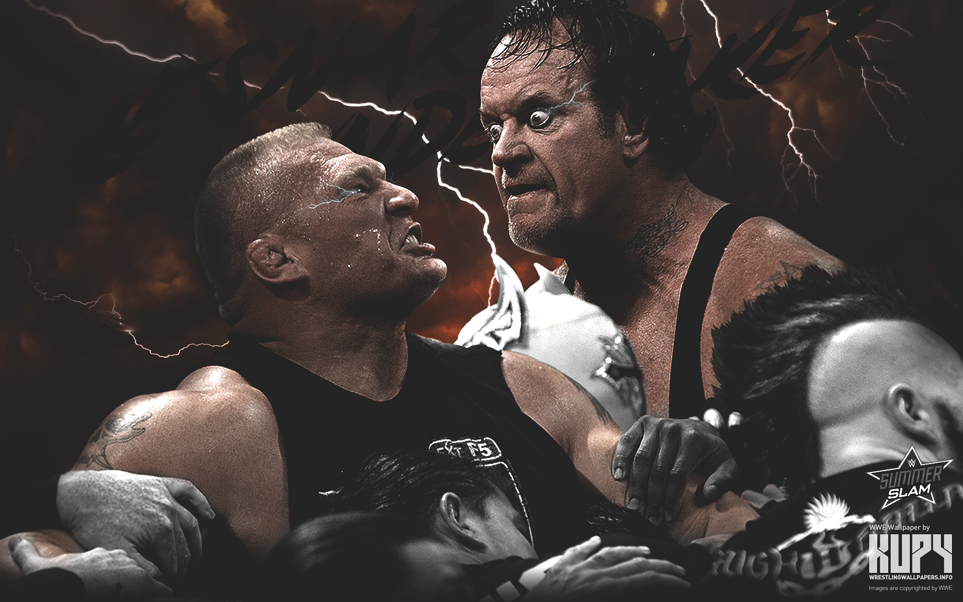 1920x1200 NEW WWE Summerslam: Brock Lesnar vs. The Undertaker wallpaper! Kupy Wrestling Wallpapers