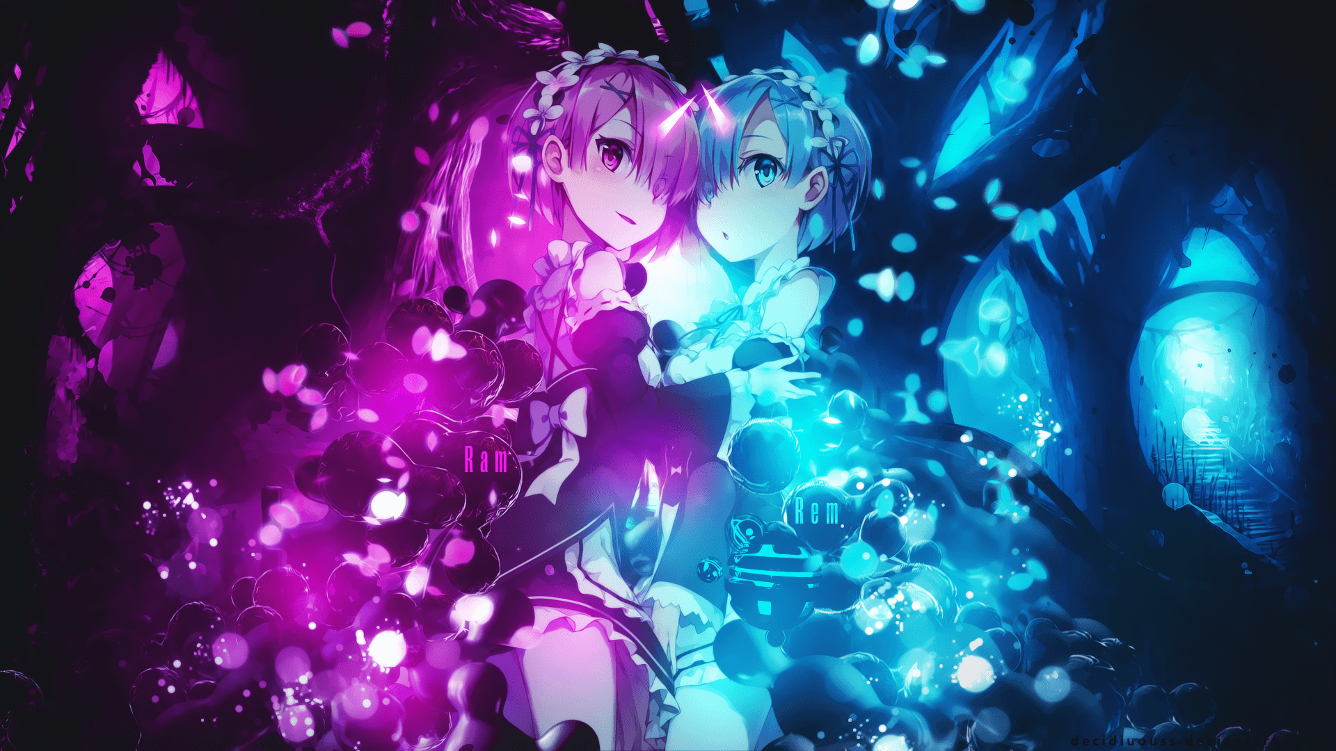 1920x1080 Blue And Purple Anime Wallpapers