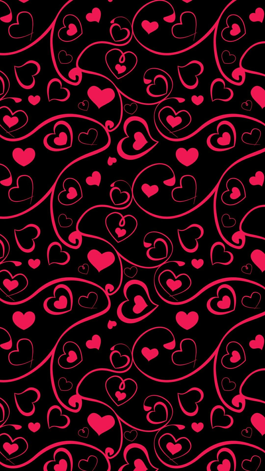 1080x1920 Red \u0026 Black Hearts Wallpaper | Heart wallpaper, Backgrounds phone wallpapers, Valentines wallpaper