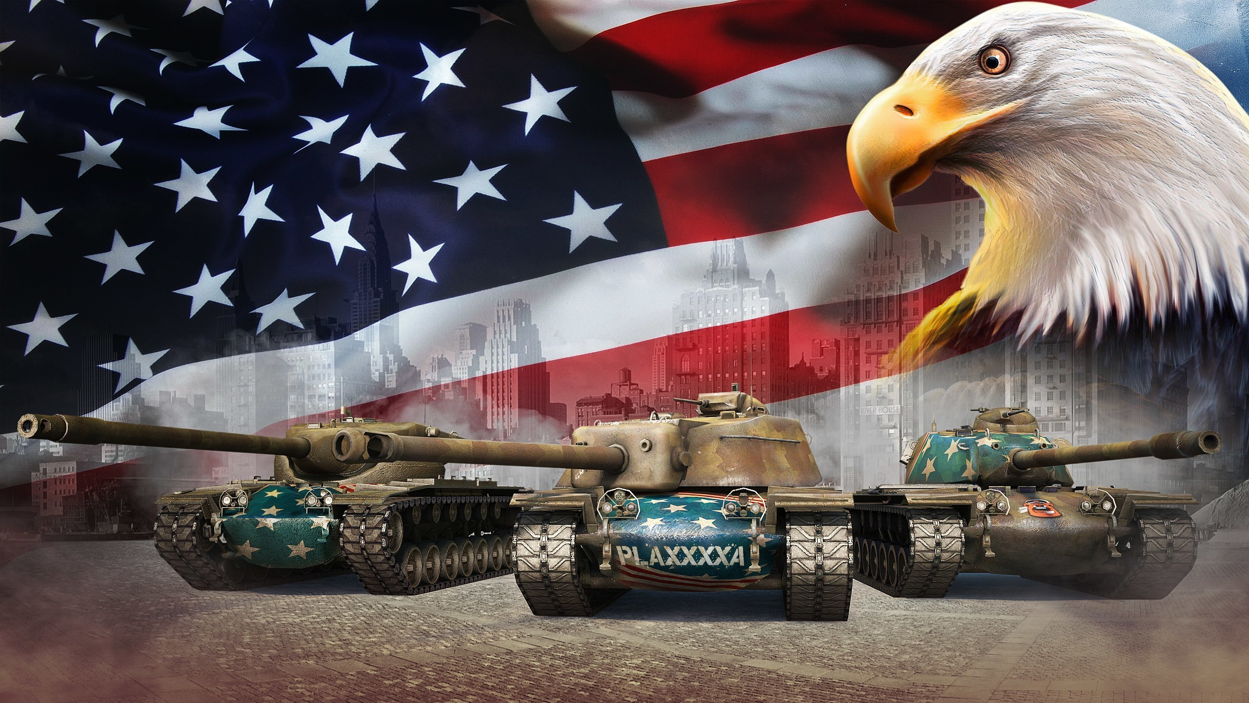 2560x1440 World of Tanks Tank Eagles USA Flag Games military wallpaper | | 110388