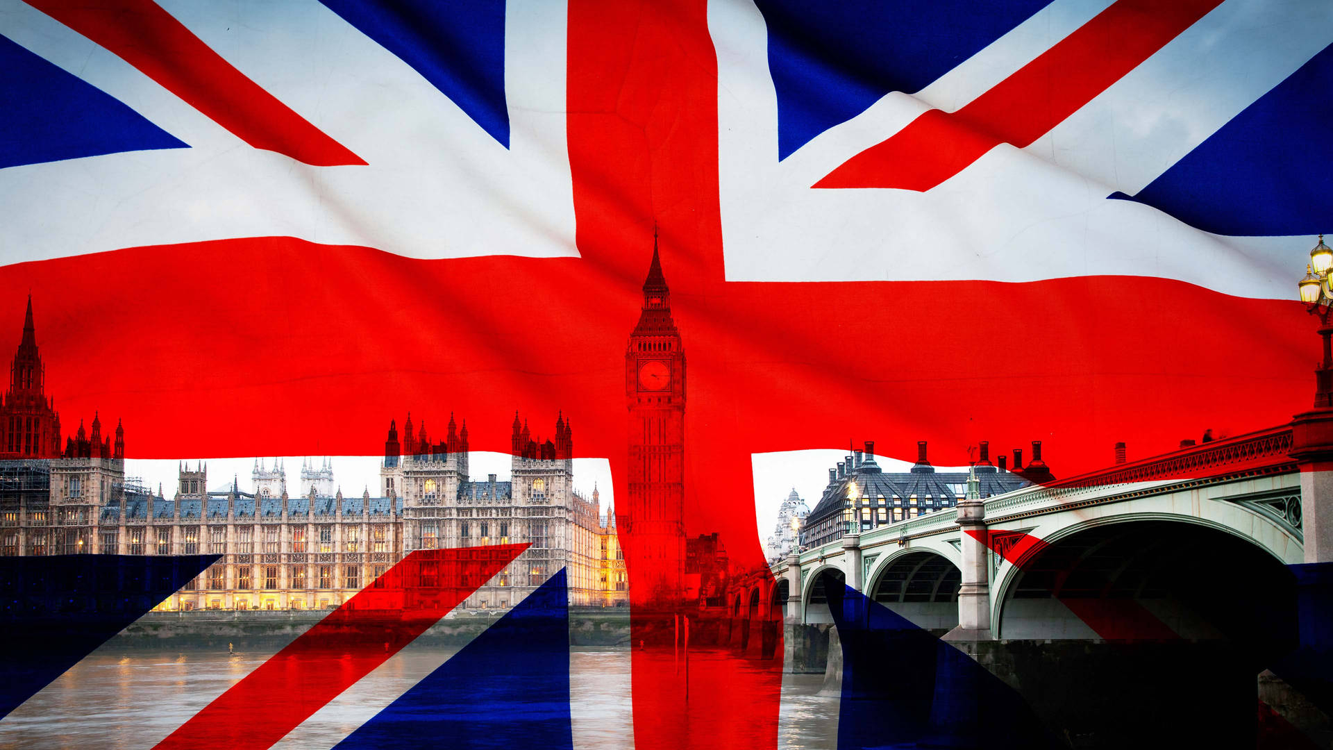 1920x1080 Download Digital Poster Of United Kingdom Flag Wallpaper