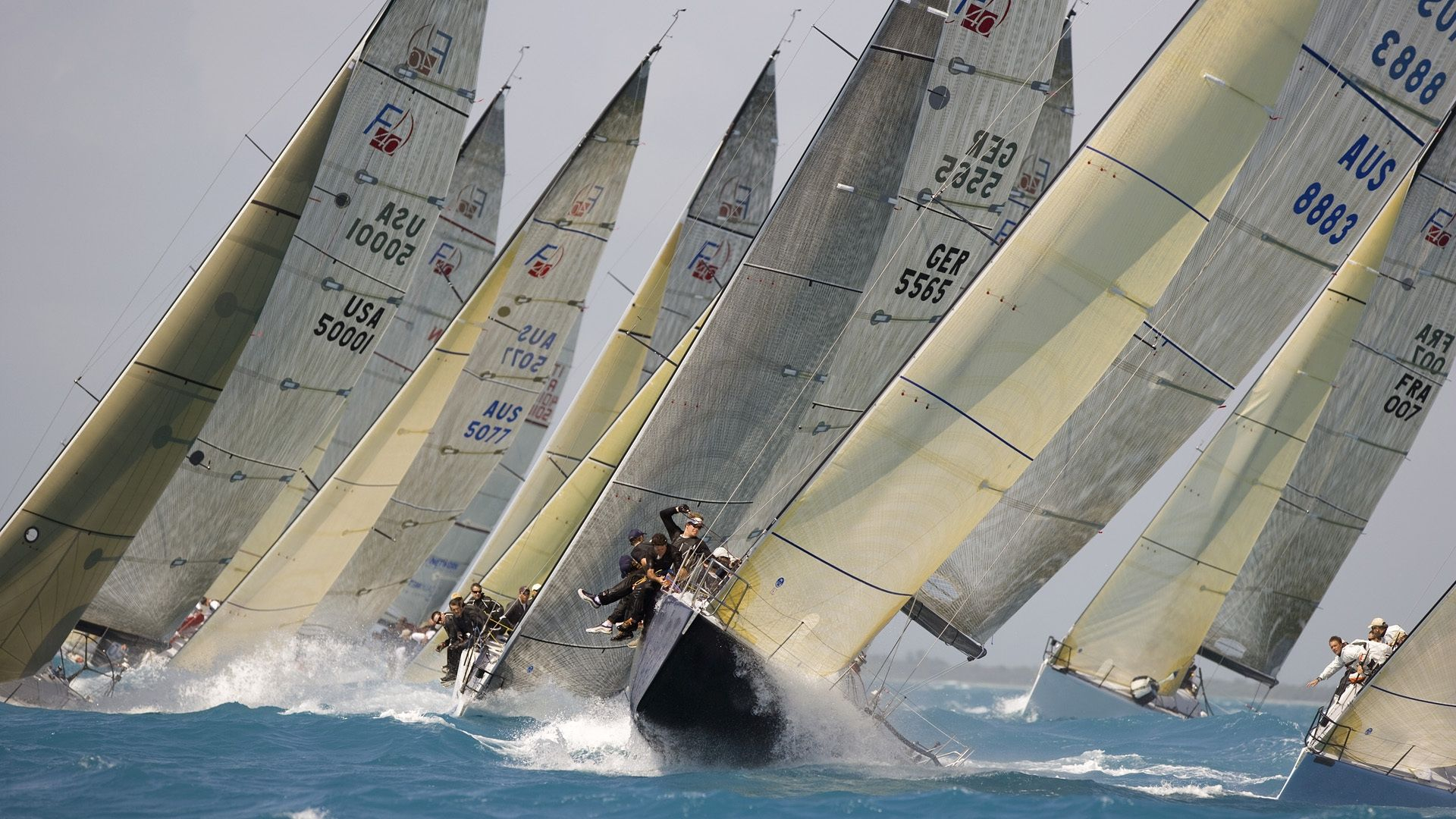 1920x1080 Download Wallpaper regatta, yacht, racing, wind, waves Full HD 1080p HD Background | Yacht racing, Boat, Sailing