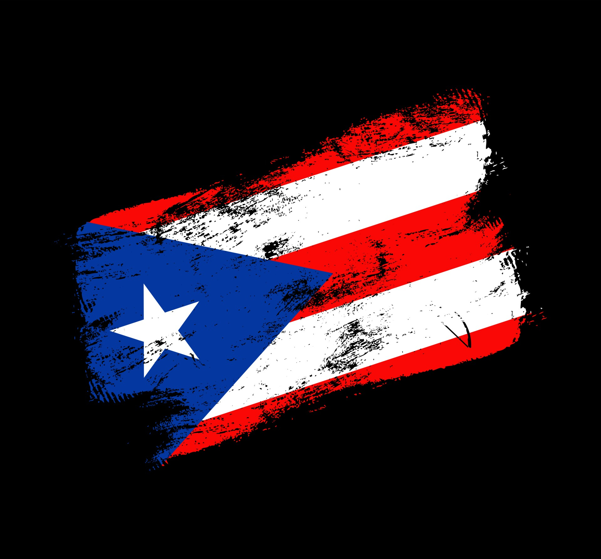 1920x1787 puerto rico flag grunge brush background. Old Brush flag vector illustration. abstract concept of national background. 2700880 Vector Art