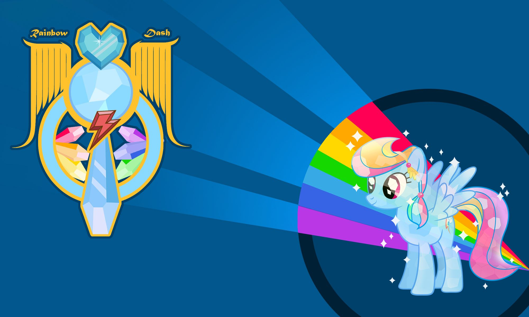 2000x1200 Crystal Rainbow Dash | My little pony poster, My little pony wallpaper, My little pony comic