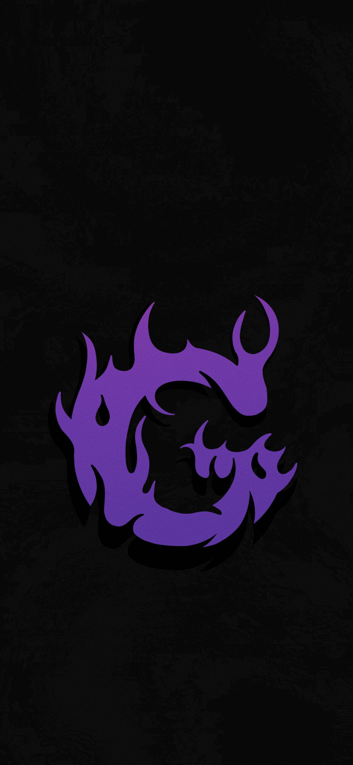 1183x2560 Download Letter G In Purple Flames Wallpaper