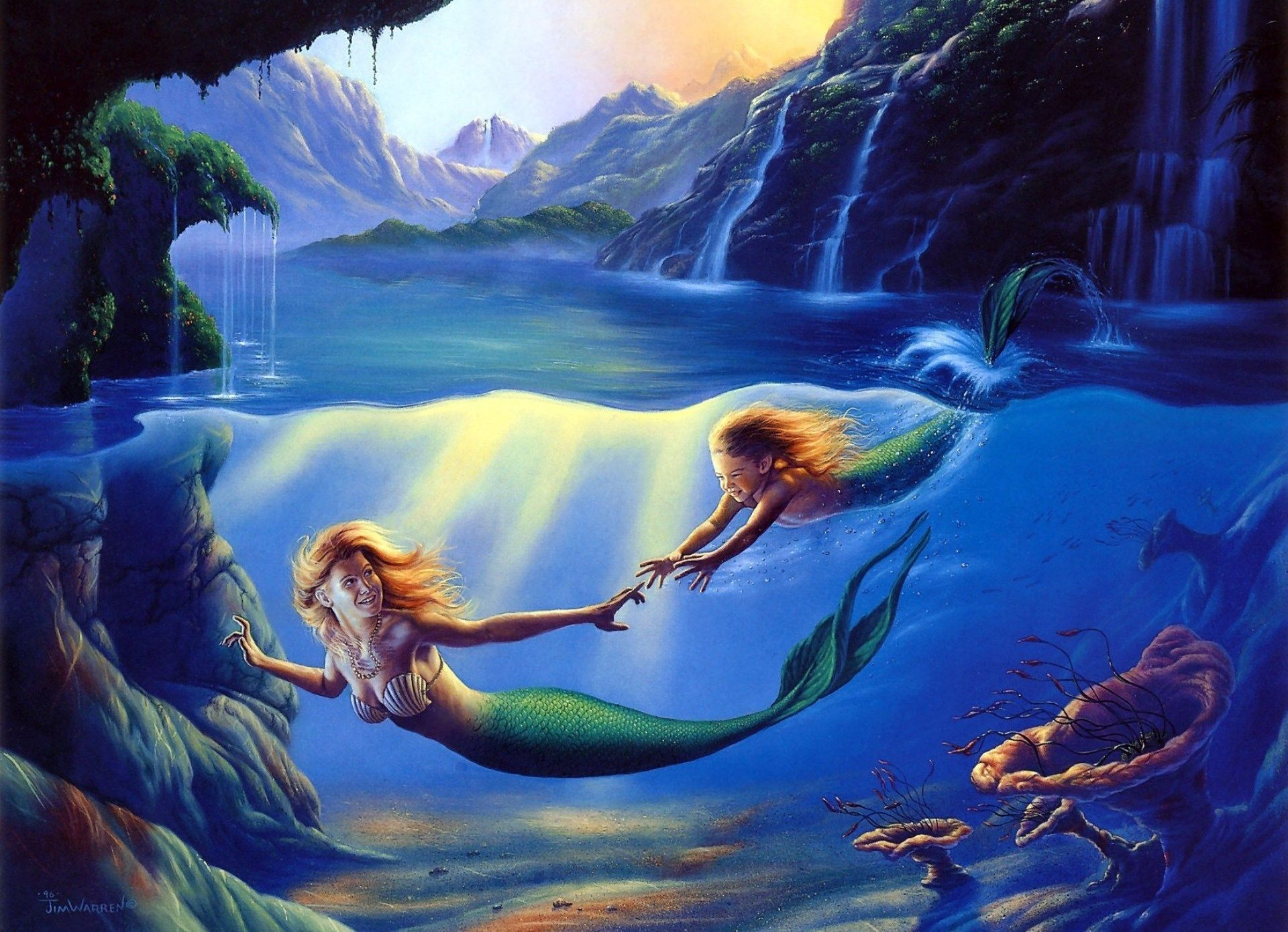 1920x1389 Mermaid background, Mermaid wall art, Mermaid art