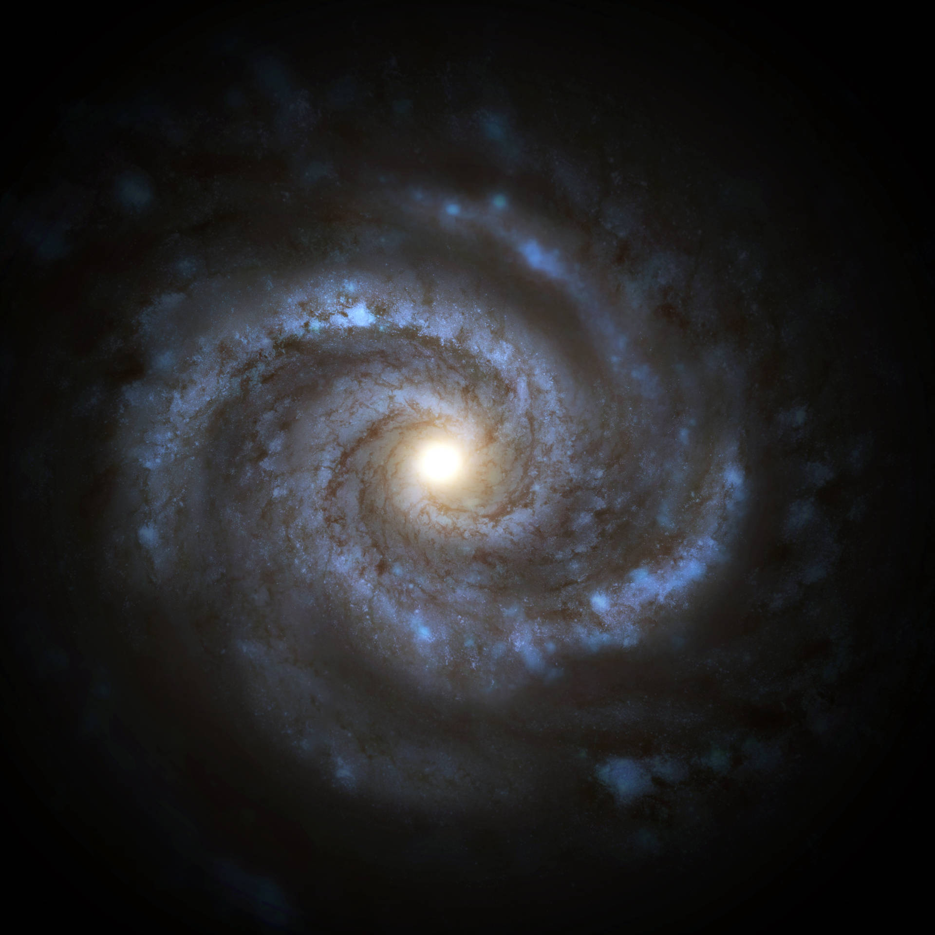 1920x1920 Download Spiral Milky Way Galaxy In Outer Space Wallpaper