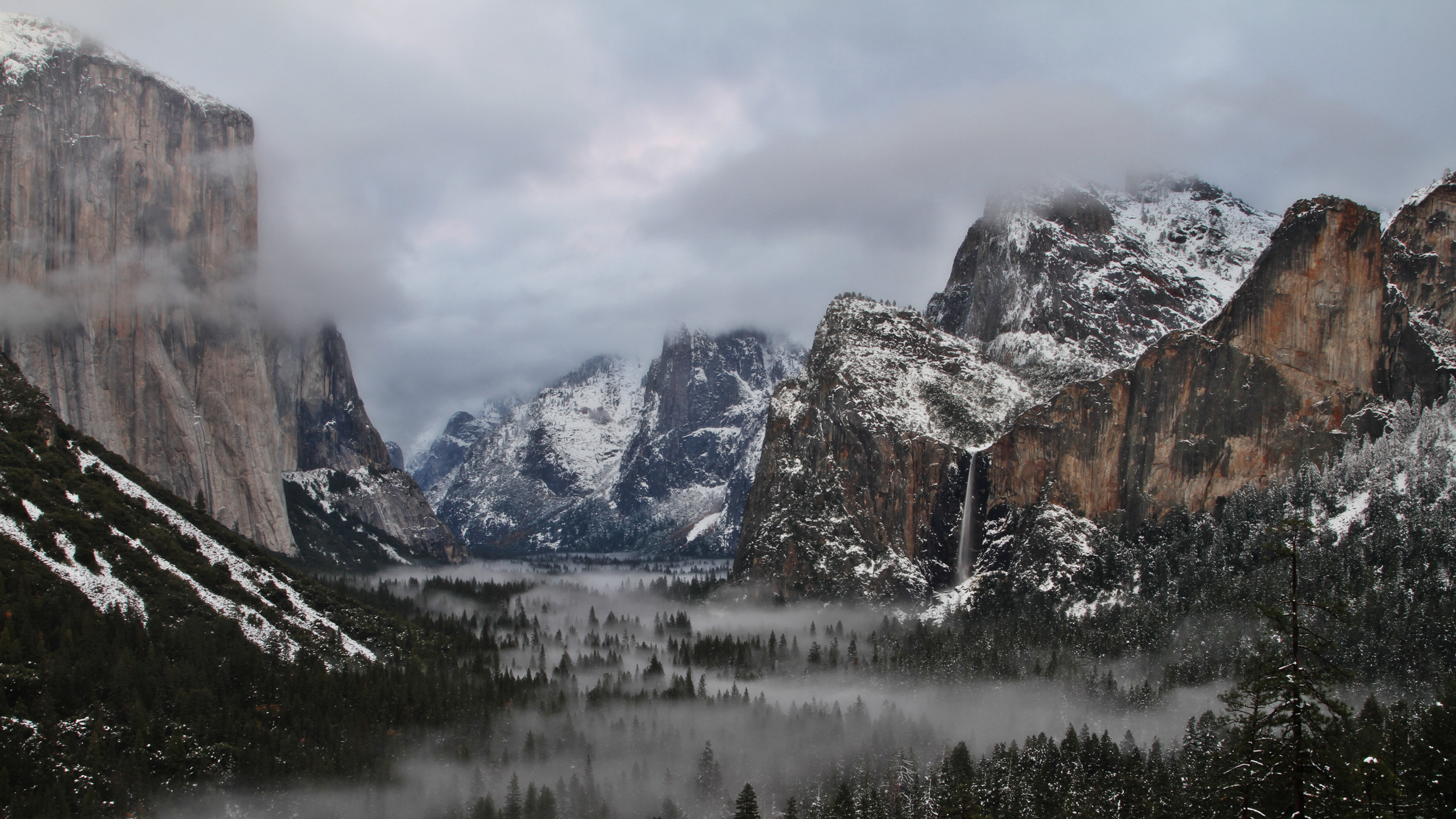 2560x1440 Free Yosemite Wallpapers Yosemite Valley in Winter