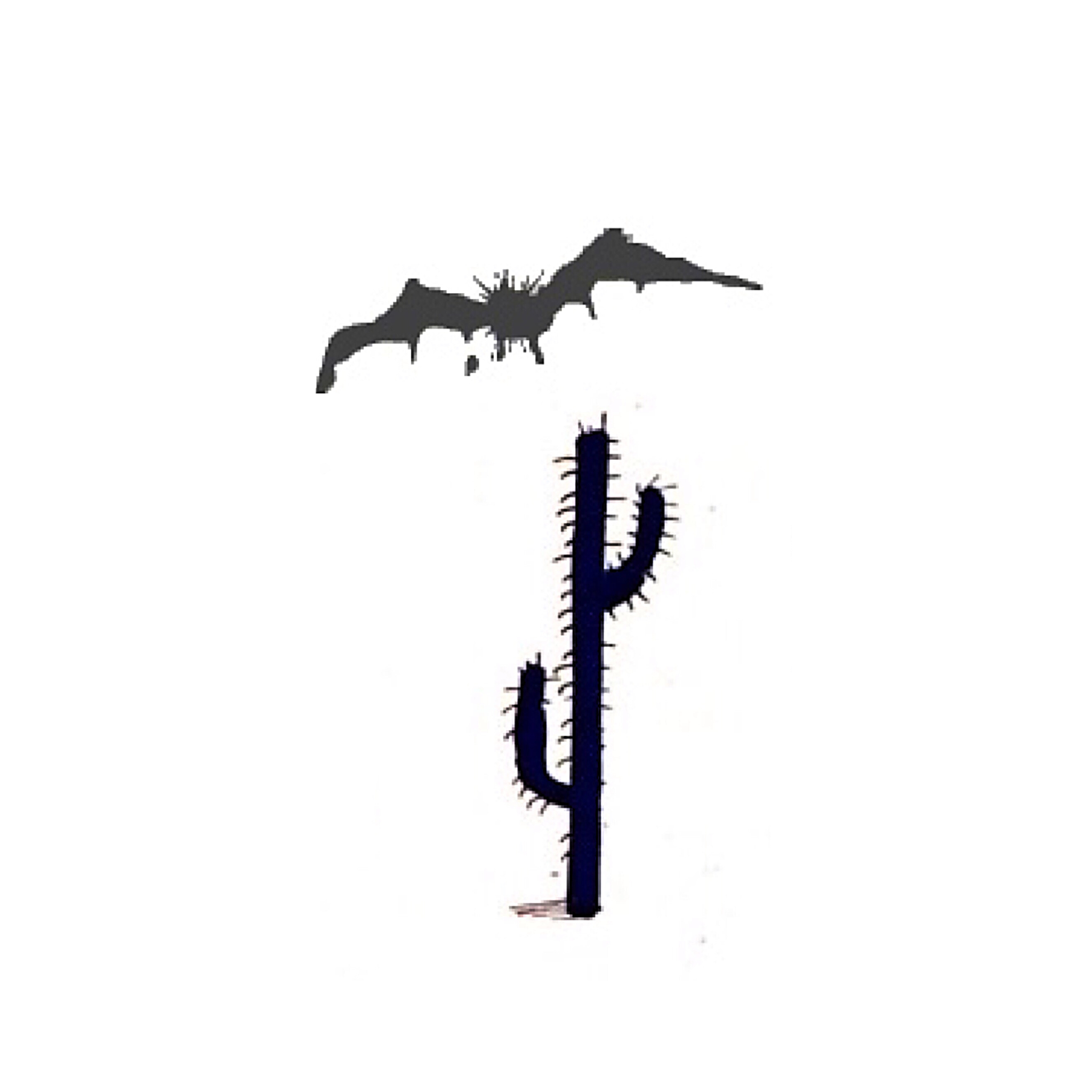 2048x2048 This cute little Ralph Steadman bat with his cactus, but maybe with the bat a little smaller and lower/closer to the cactus? Offset on w&acirc;&#128;&brvbar; | Ralph steadman, Ink, Art