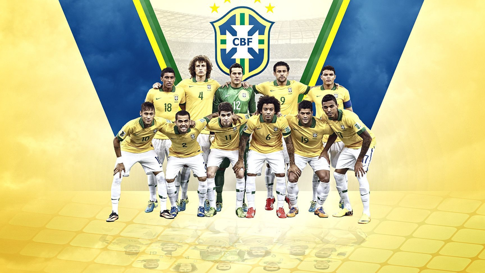 1920x1080 Cool Brazil national team 2014 images for wallpaper in HD ... | National football teams, Brazil football team, Football team
