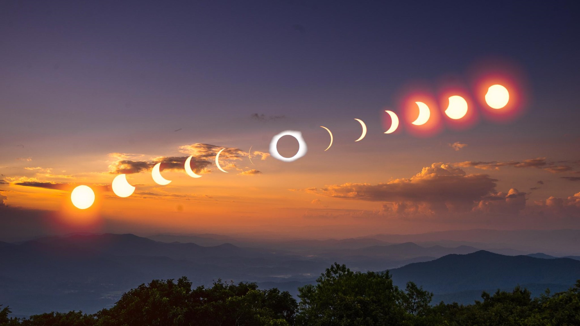 1920x1080 Solar Eclipse Phases 1920 &Atilde;&#151; 1080 : r/wallpapers