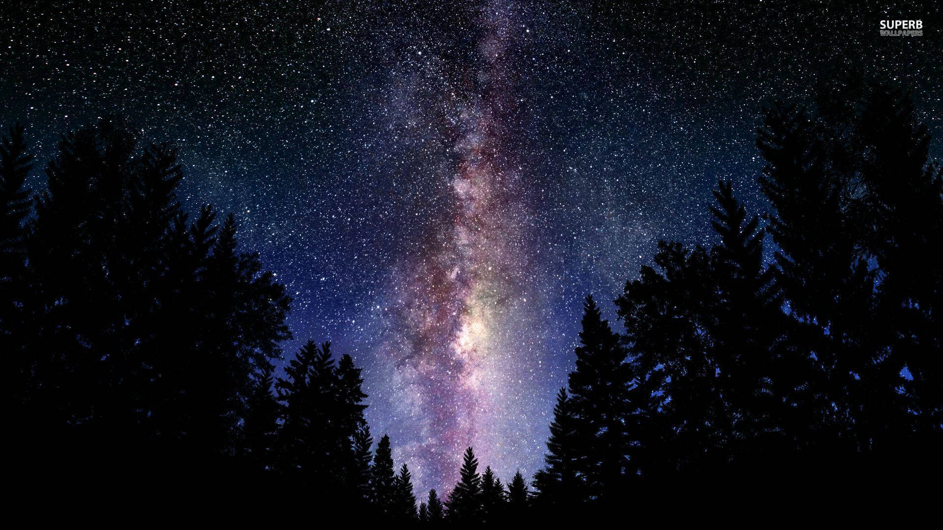 1920x1080 Download Milky Way In The Night Sky Wallpaper