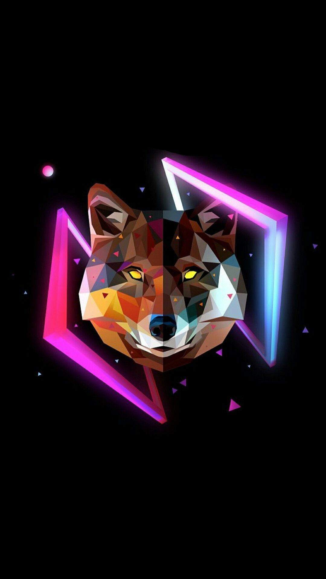 1080x1920 Colorful Wolf Wallpapers
