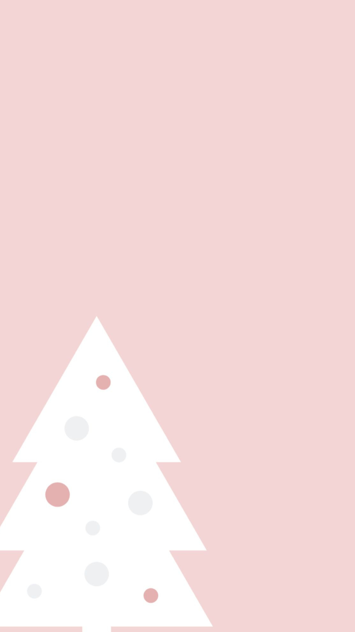 1242x2208 Grey And Pink Christmas Tree Wallpapers