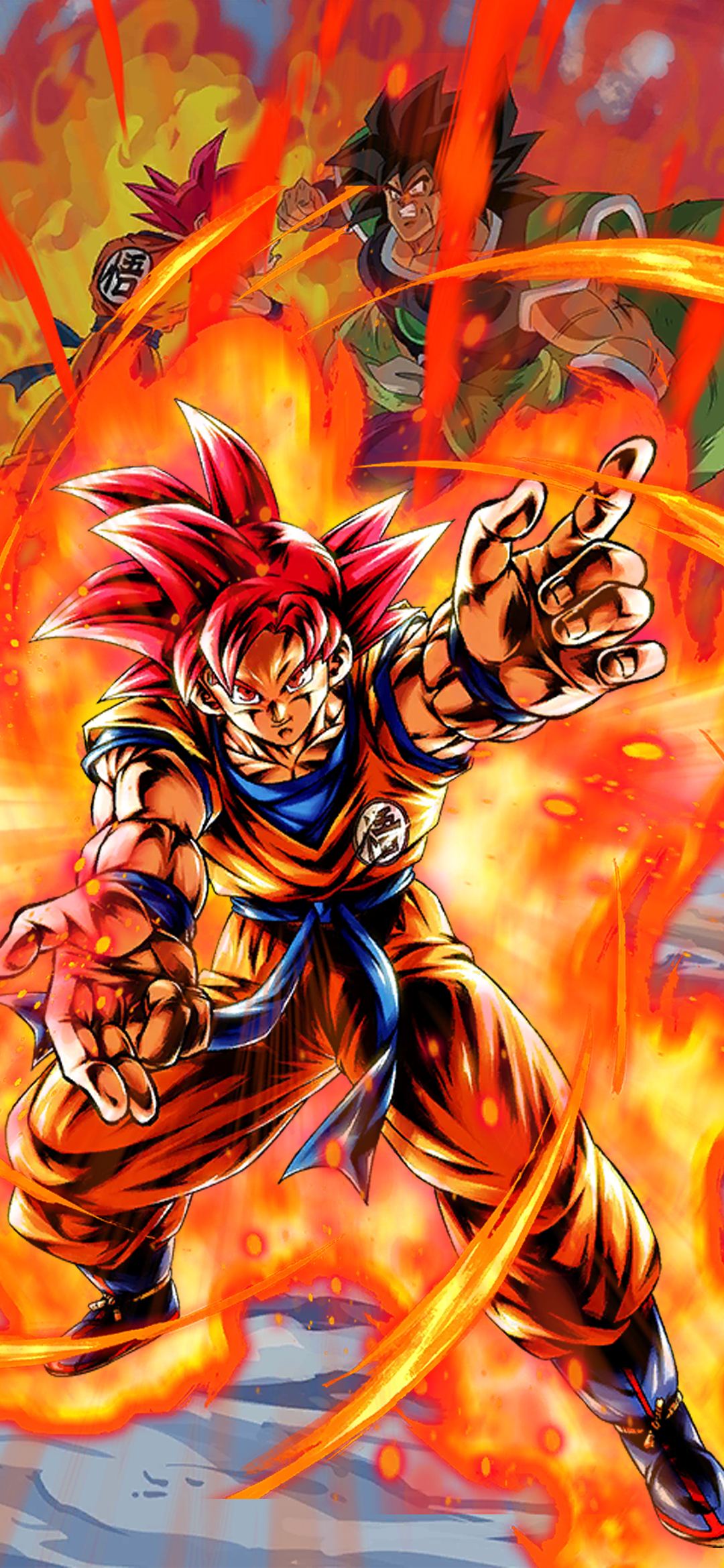 1080x2340 Goku Super Saiyan God Red Wallpapers